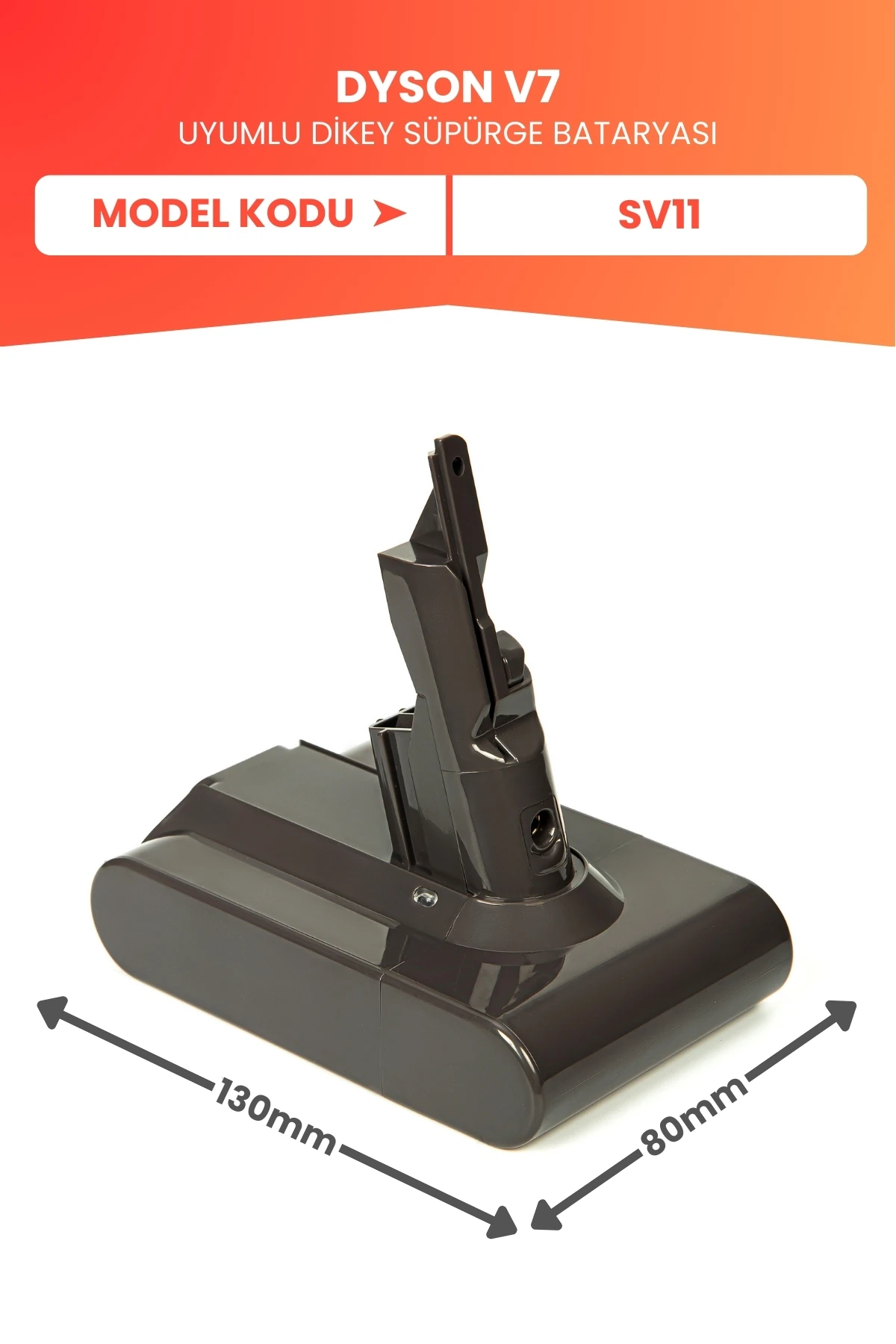 Dyson V7 Uyumlu Batarya SV11 (YÜKSEK KAPASİTE) 21.6 V 2800mah Dikey Süpürge Bataryası