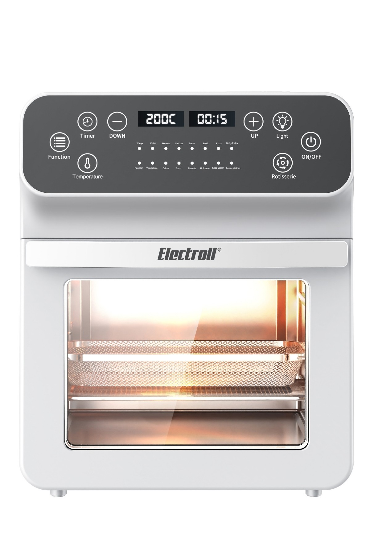 Electroll MaxFry 15L Akıllı Yağsız Fritöz Kızartma, Fırınlama, Kurutucu Bir Arada, Programlanabilir Airfryer
