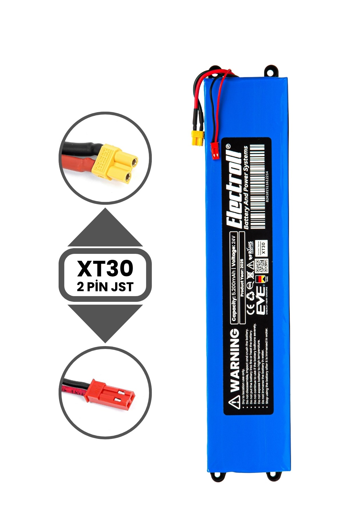 Citymate Mini 250watt Batarya 24v (YÜKSEK KAPASİTE) 5200mah Pil Elektrikli Scooter Bataryası Değişim
