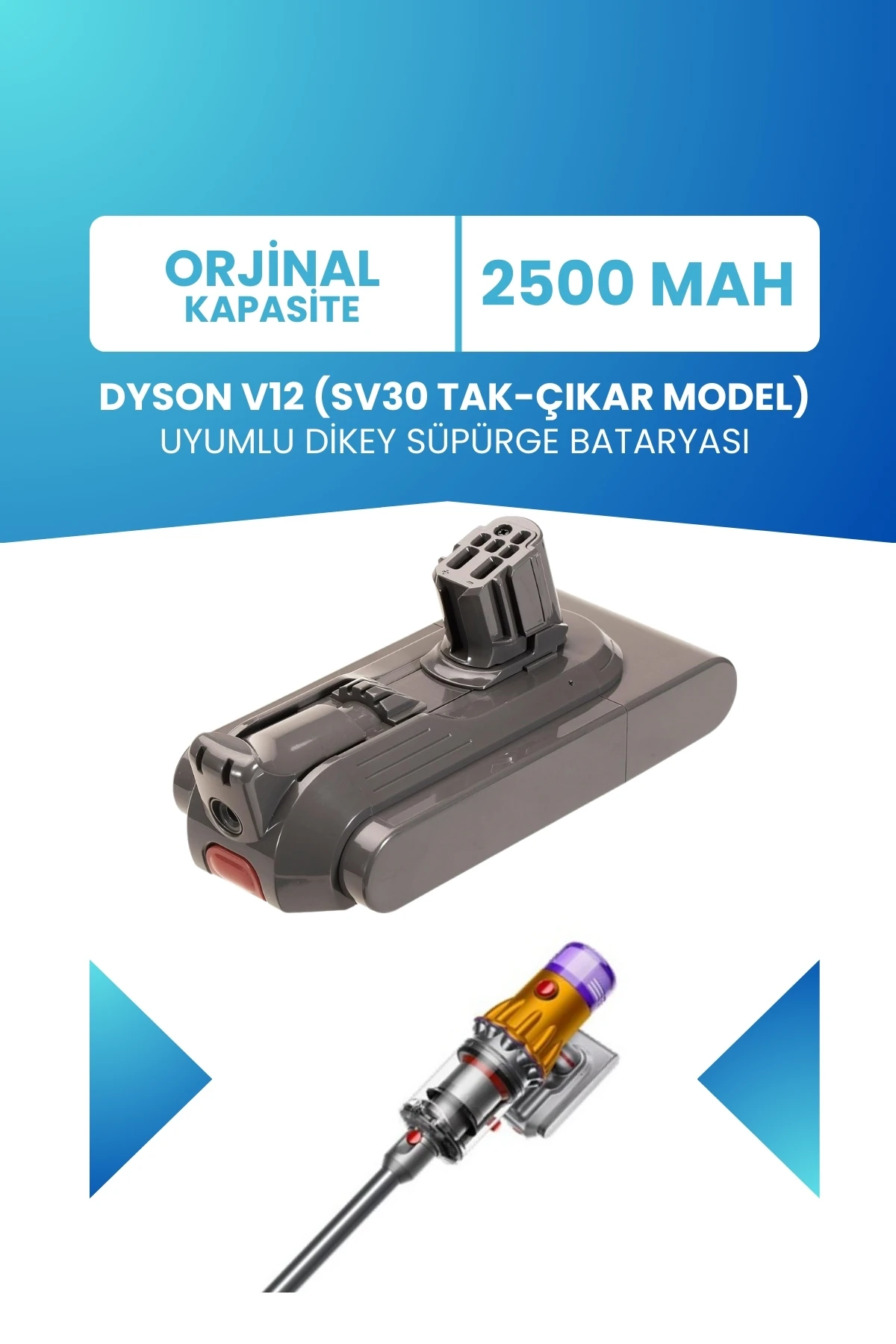 Dyson V12 (SV30 TAK-ÇIKAR MODEL) Dikey Süpürge Batarya 21.6 V
