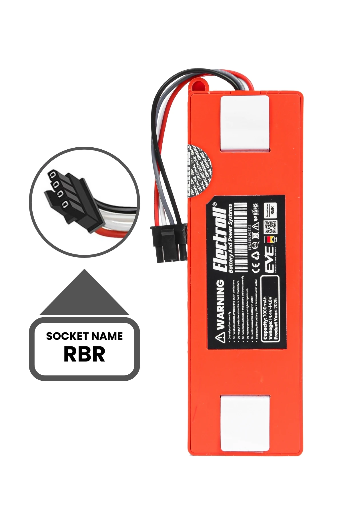 Roborock Q7 Uyumlu Batarya (MAKSİMUM KAPASİTE) 7000mah Pil Kutulu Robot Süpürge Bataryası Değişimi