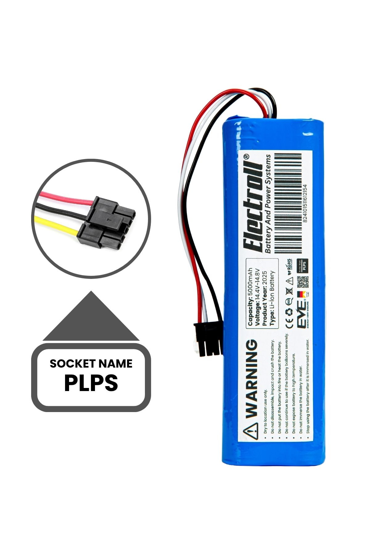 Philips Xu3110/02 Aqua 3000 Serisi Uyumlu Batarya (STANDART KAPASİTE) 5000mah Robot Süpürge Pili