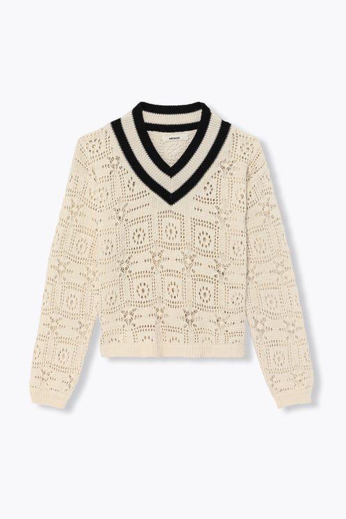 Orj Marka V Yaka Şerit Detay Triko