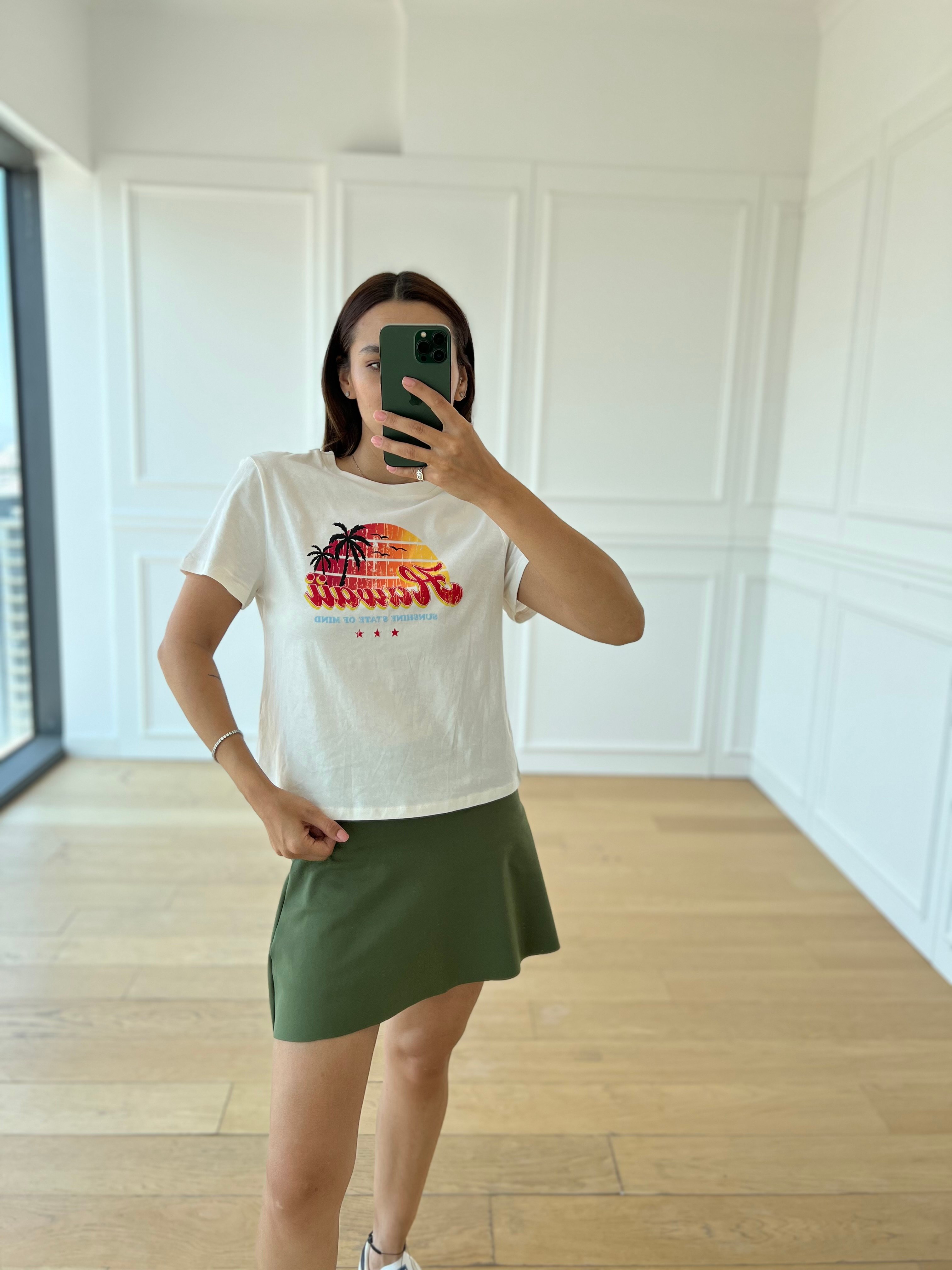 Orj Marka Hawaii Baskılı T-shirt