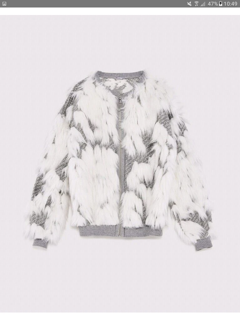 Orj Peluş Detaylı Mont 