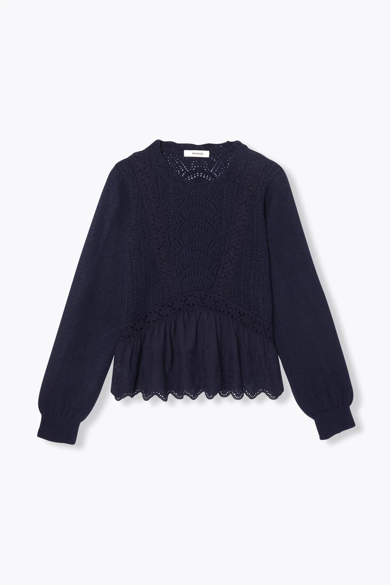 Orj Marka Güpürlü Lacivert Bluz