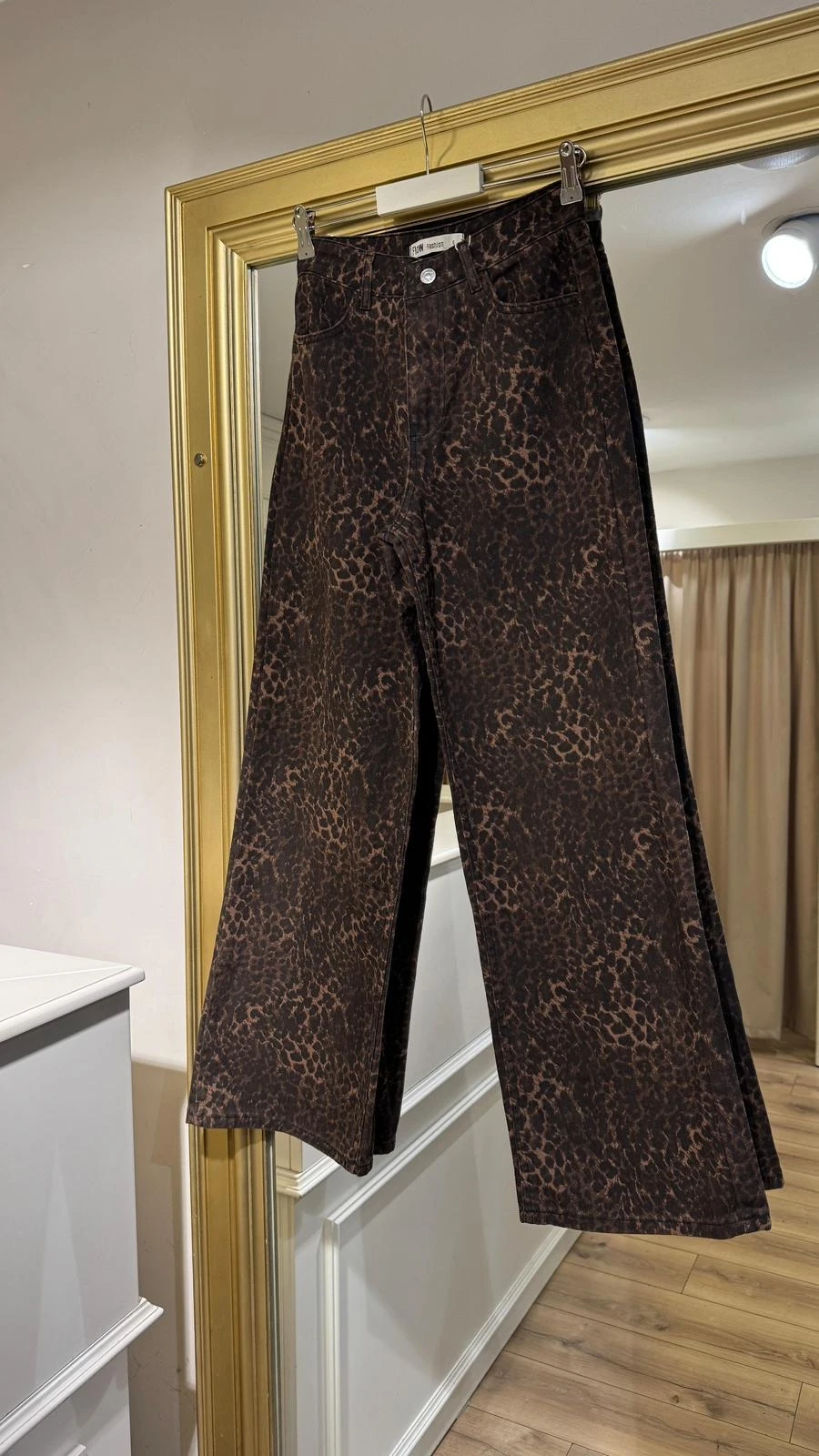 Premium Leopar Desenli Jean