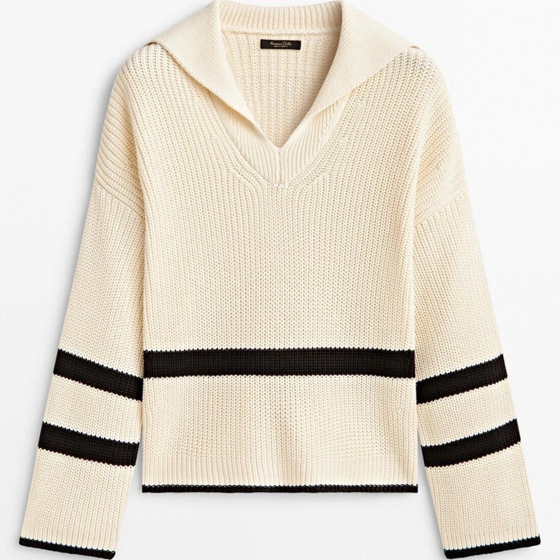 Orj Ms Siyah Çizgi Detaylı Kazak 