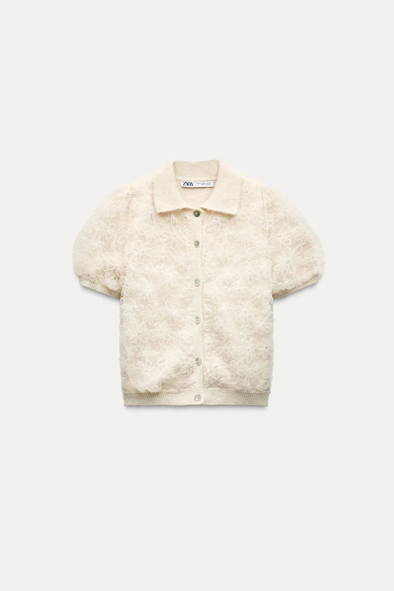 Orj Marka Tül Çiçek Detaylı Hırka