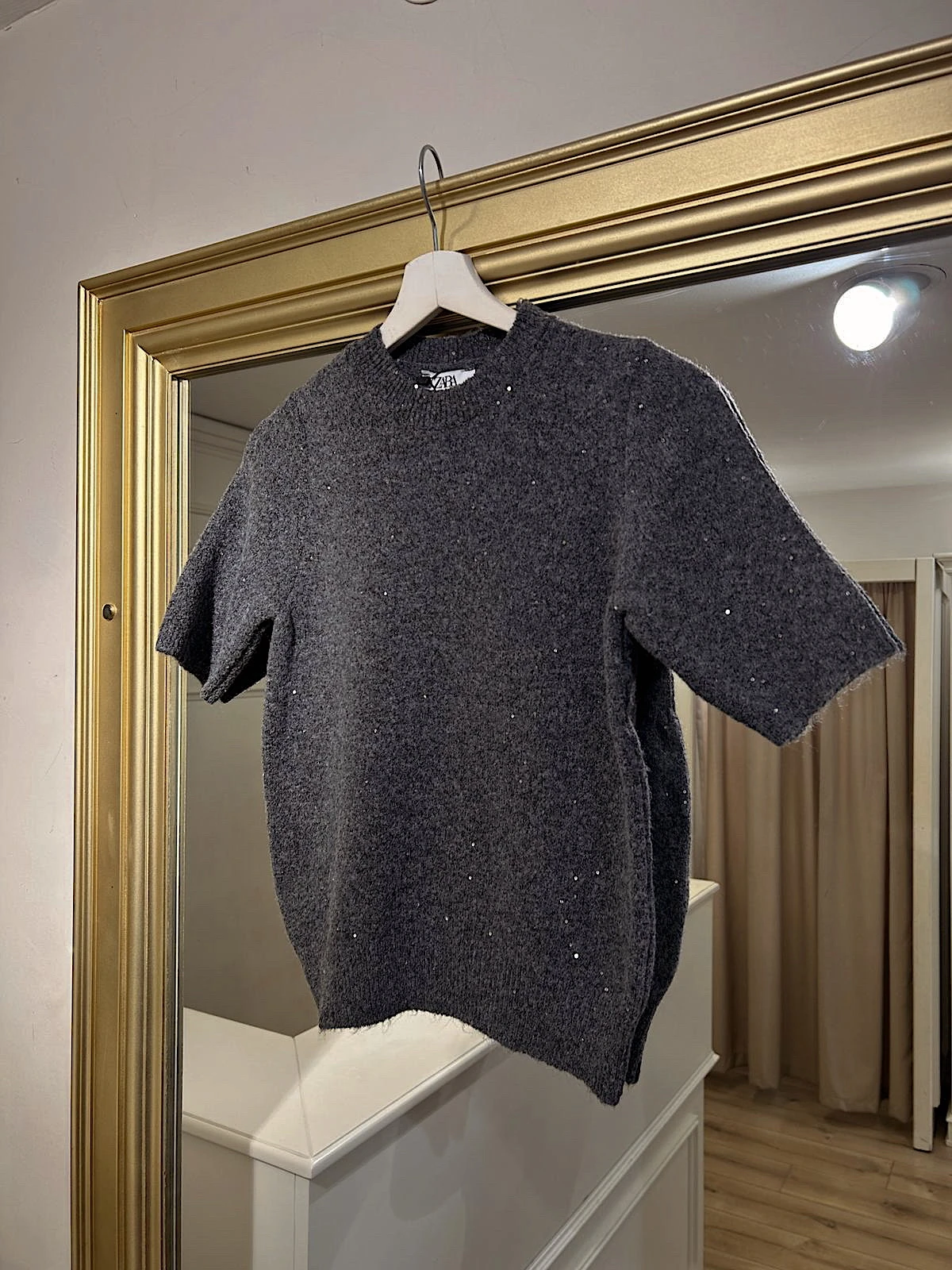 Bisiklet Yaka Gri Triko