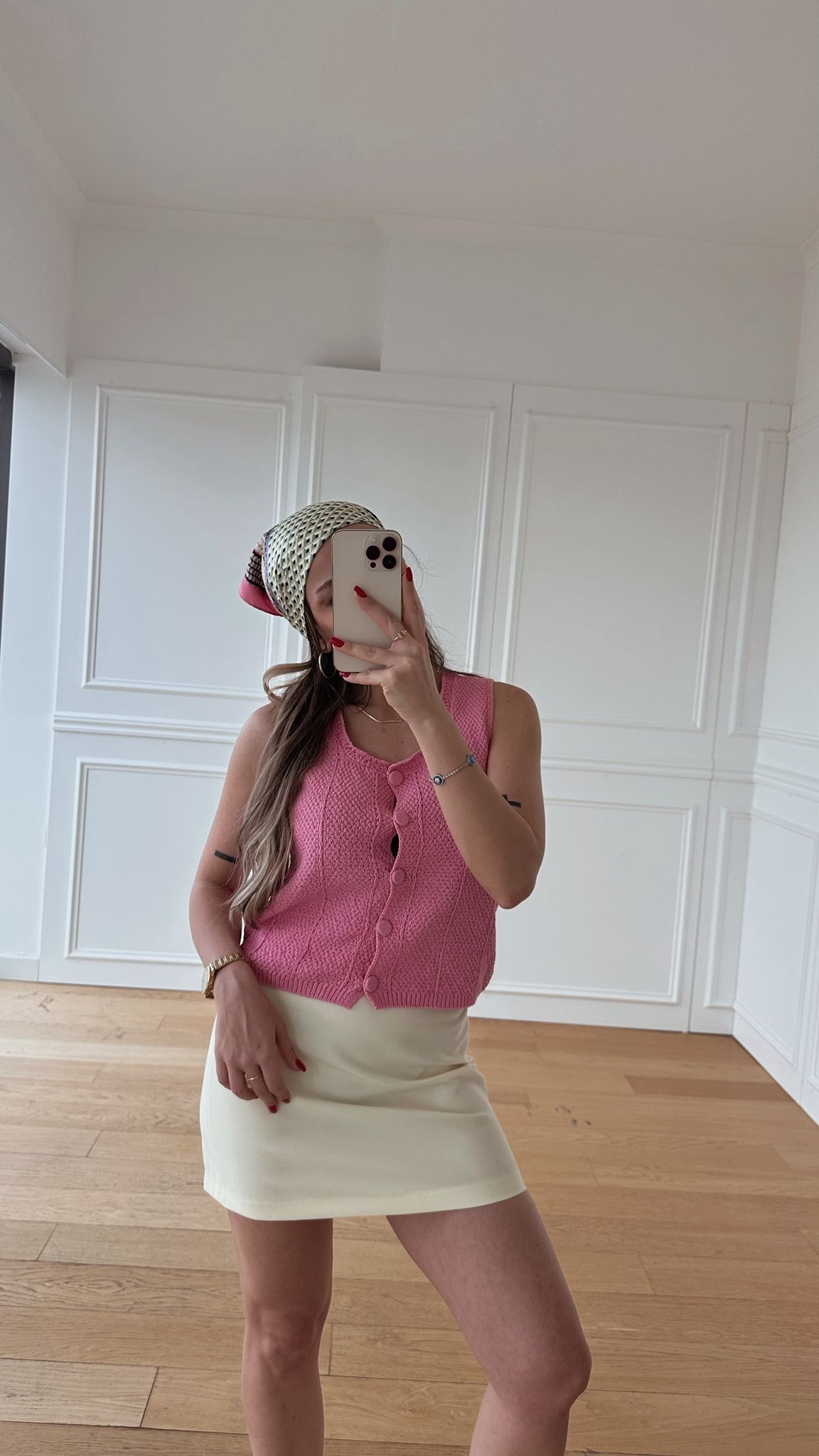 Triko Yelek - Pembe