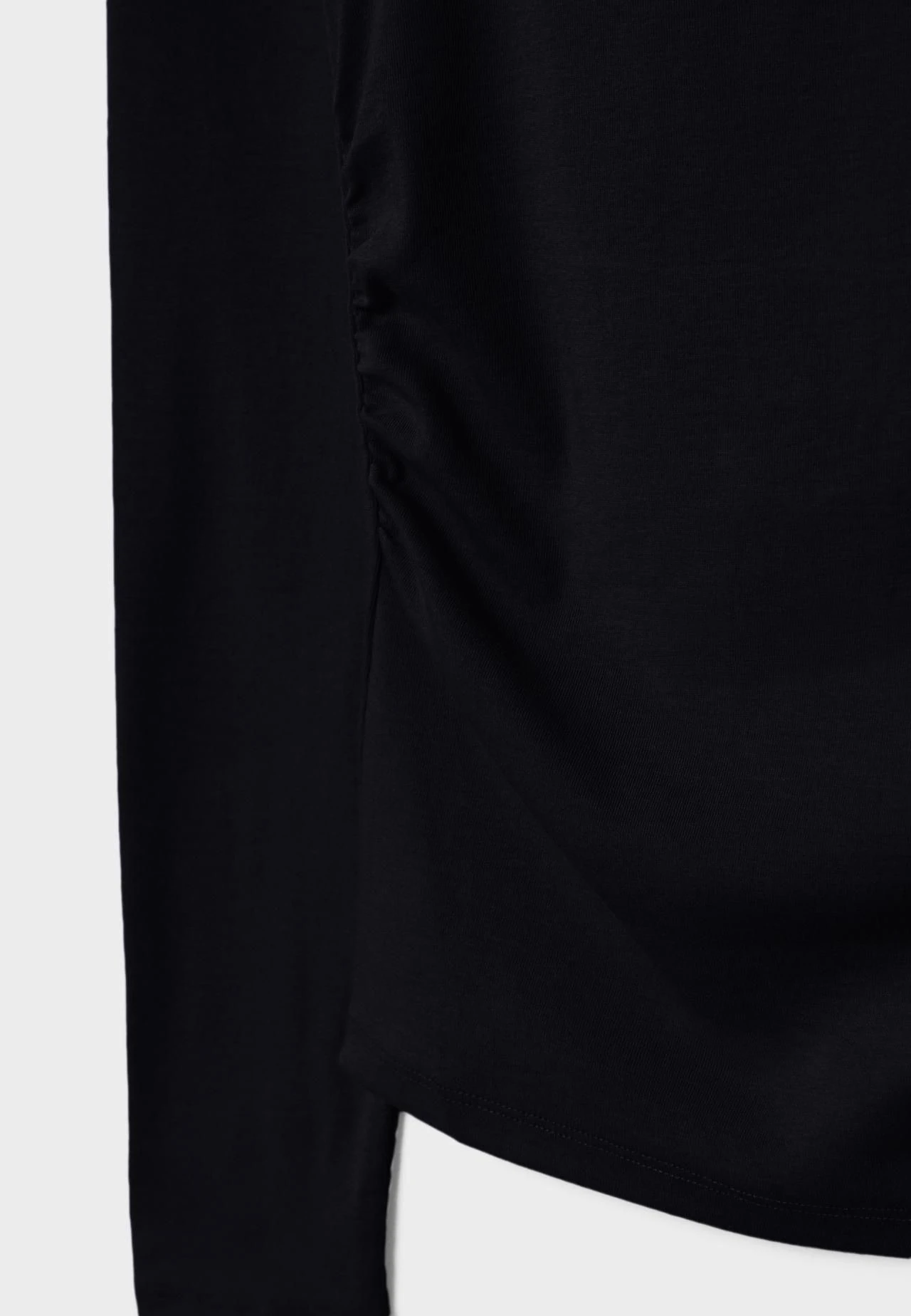 Orj Marka Strdi Drapeli Uzun Kollu Bluz - Siyah