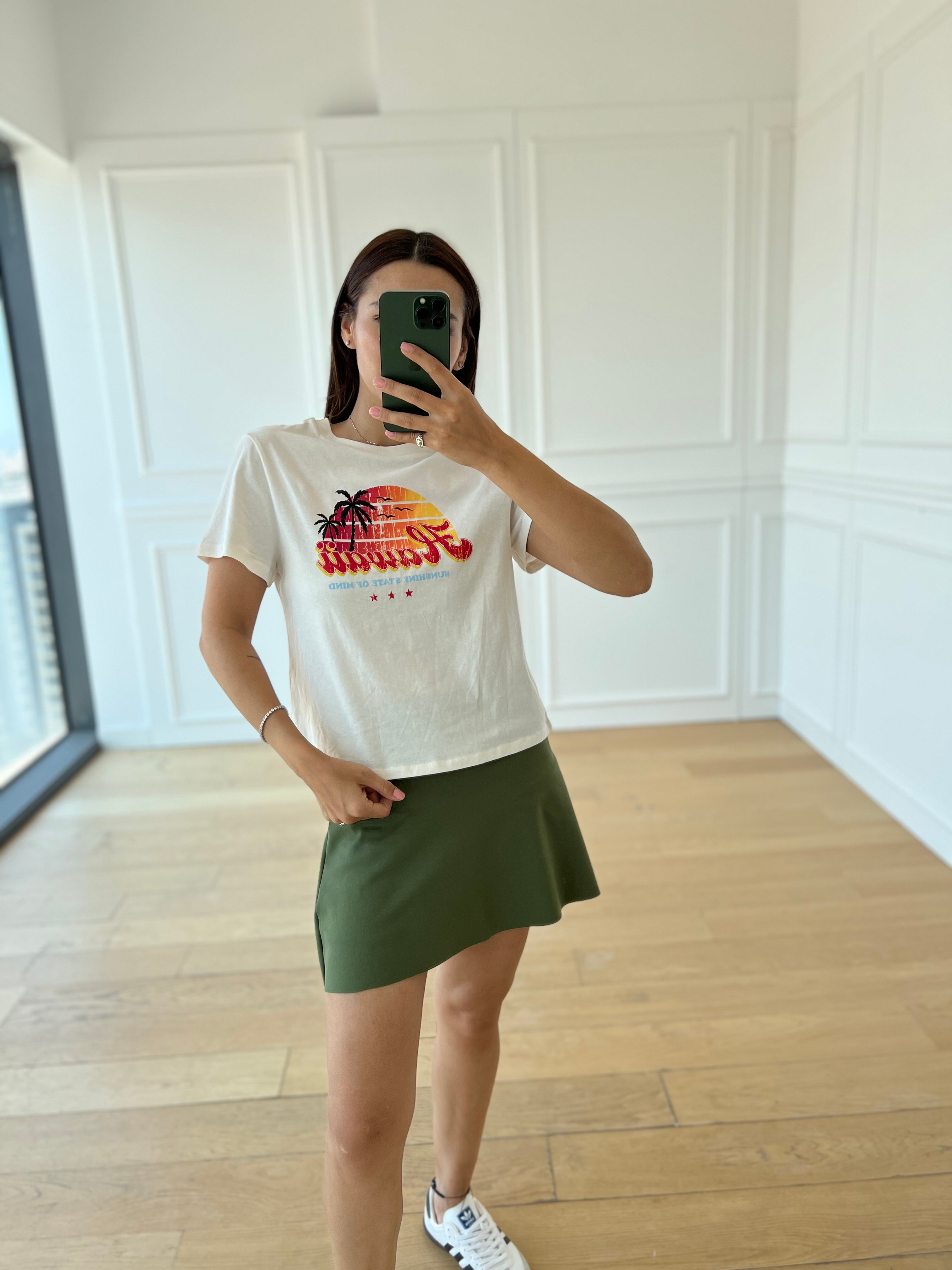 Orj Marka Hawaii Baskılı T-shirt