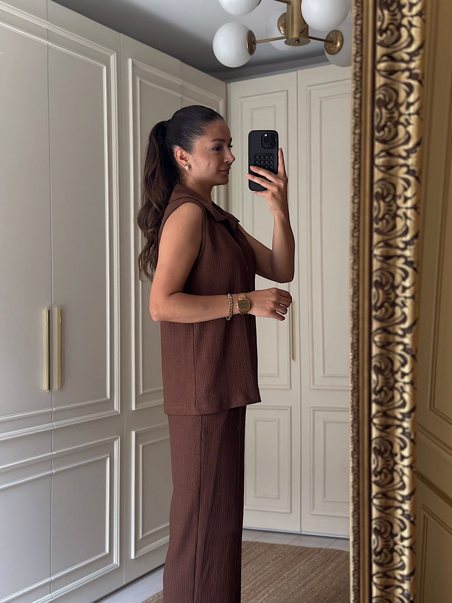 Orj Marka Zr Bebe Yaka Kahverengi Takım 