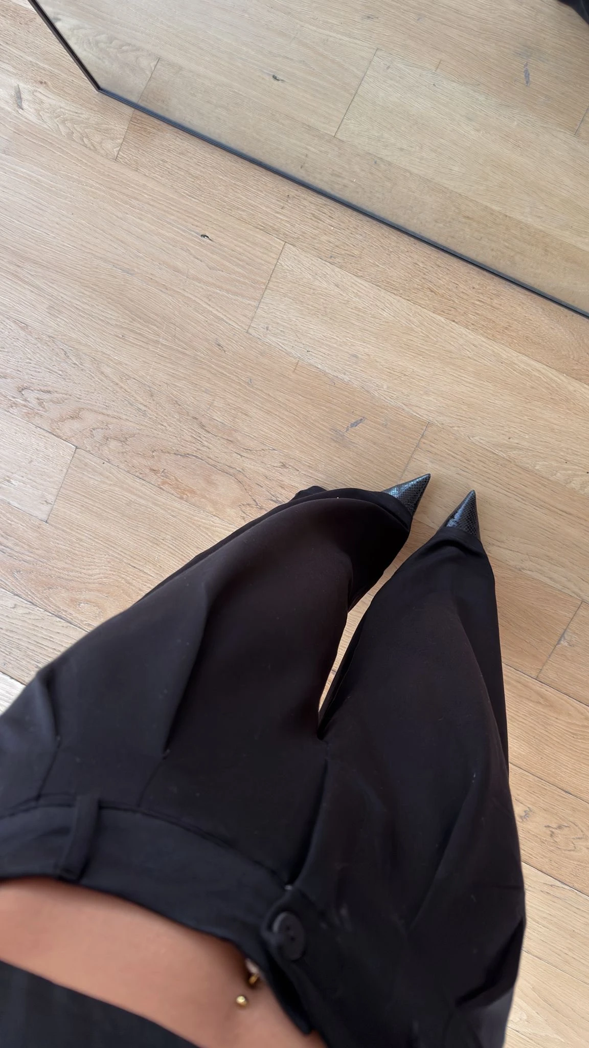 Siyah Palazzo Pantolon