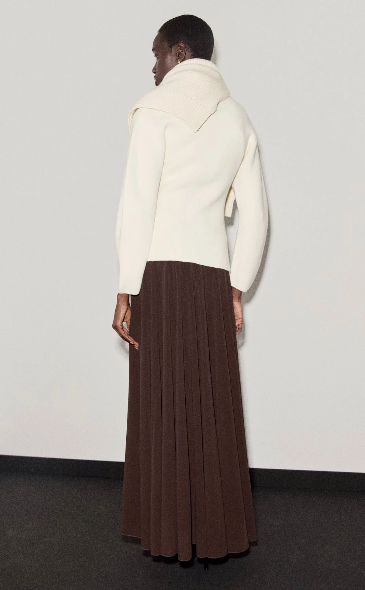 Orj Marka Mng Fermuarlı Ekru Triko Hırka