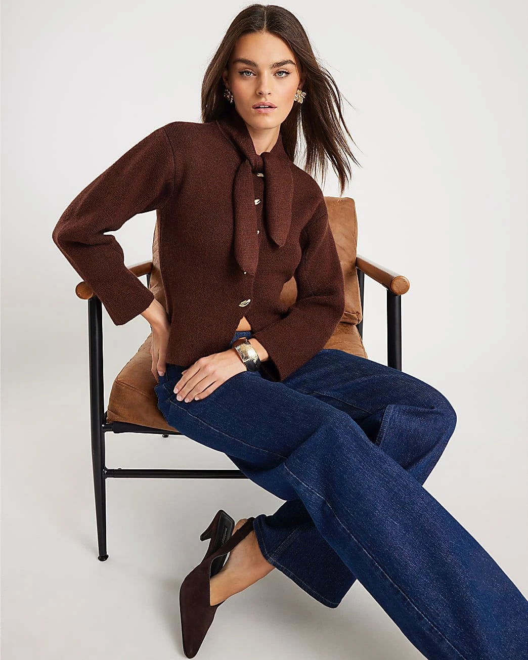 Orj Marka Fular Detaylı Premium Triko