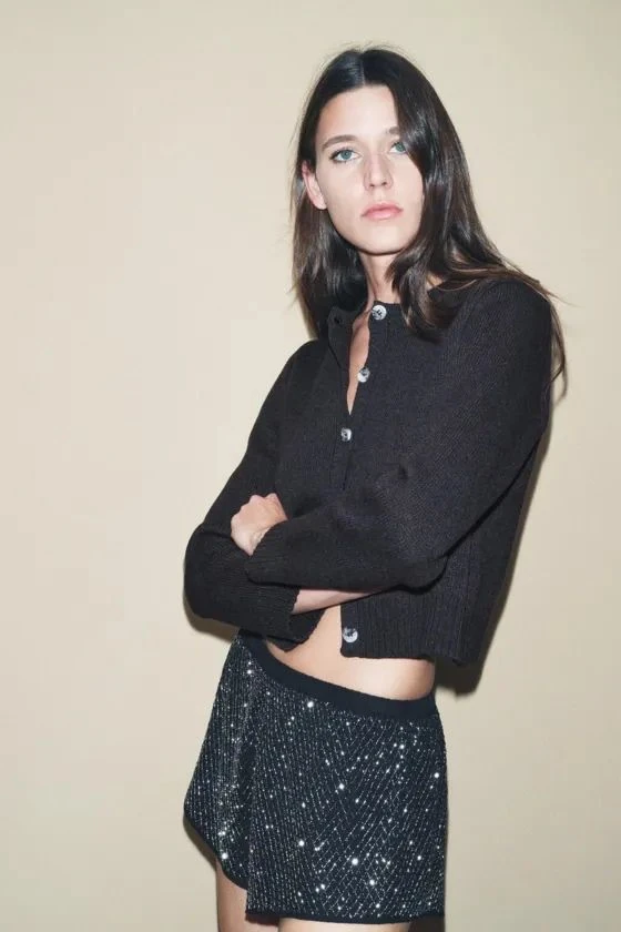 Orj Zara Premium Siyah Hırka