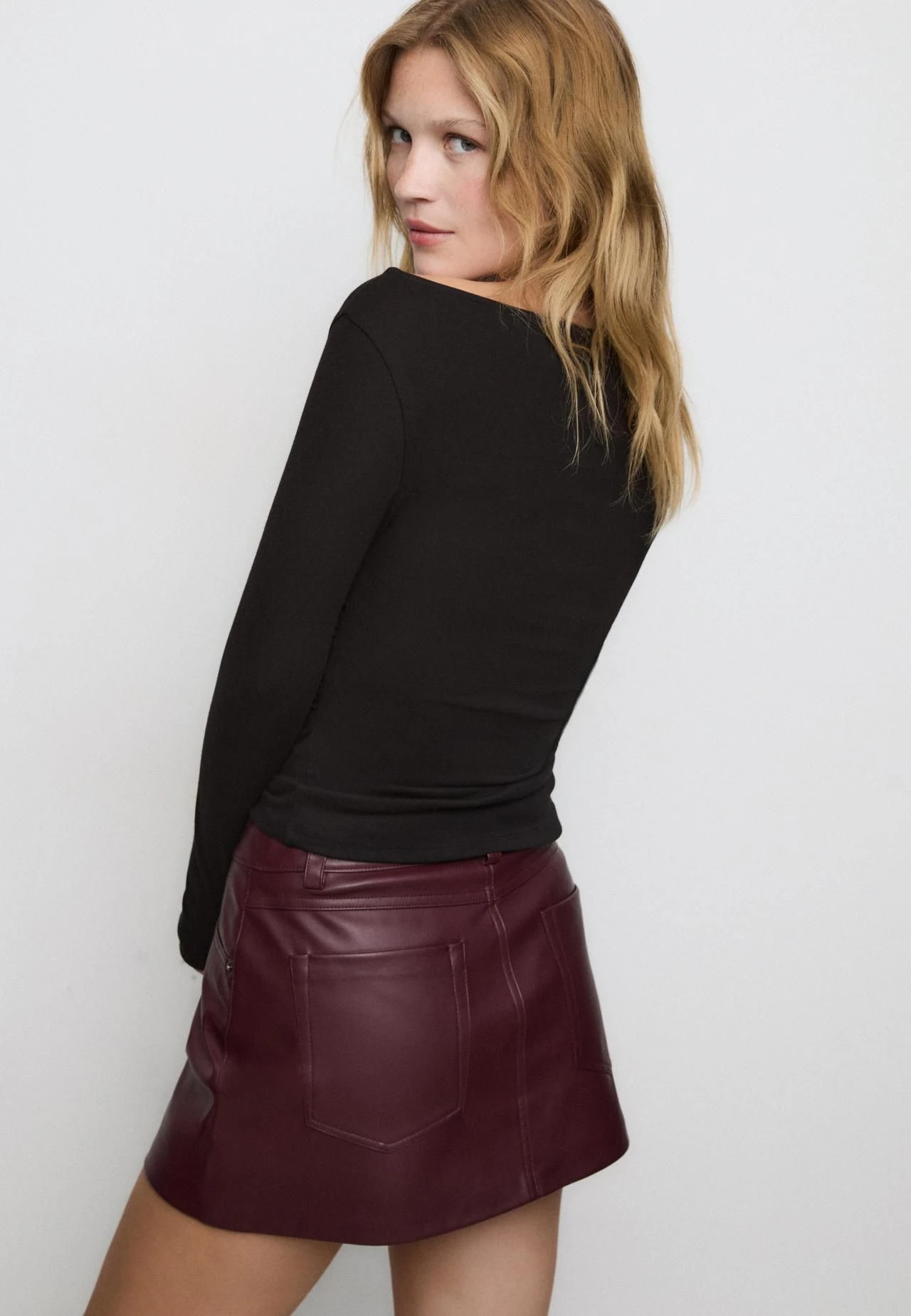 Orj Marka Strdi Drapeli Uzun Kollu Bluz - Siyah