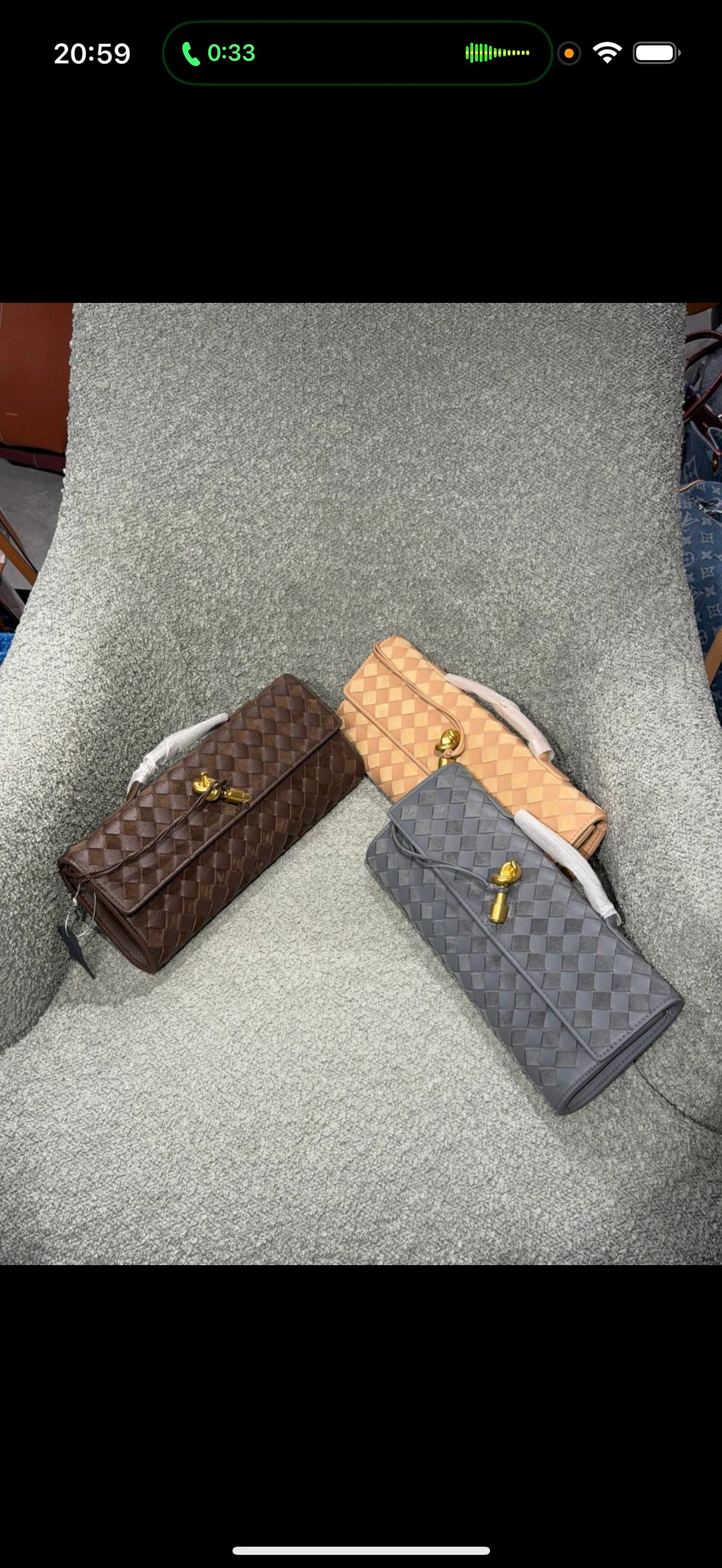 Kahverengi ithal deri çanta 