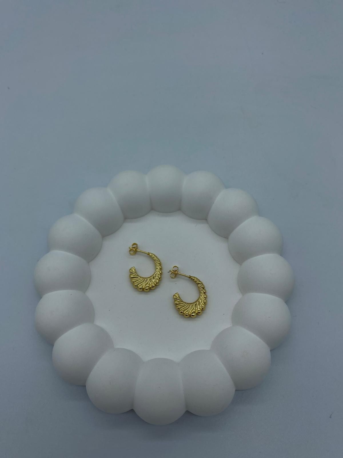 ÇELİK AÇIK KESİK GOLD  KÜPE 