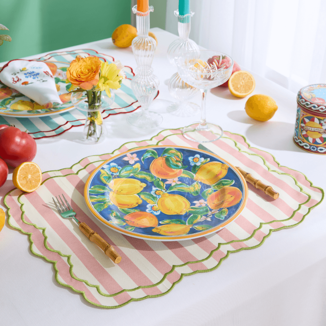 Stripe Amerikan Servis 2 Adet - Pembe