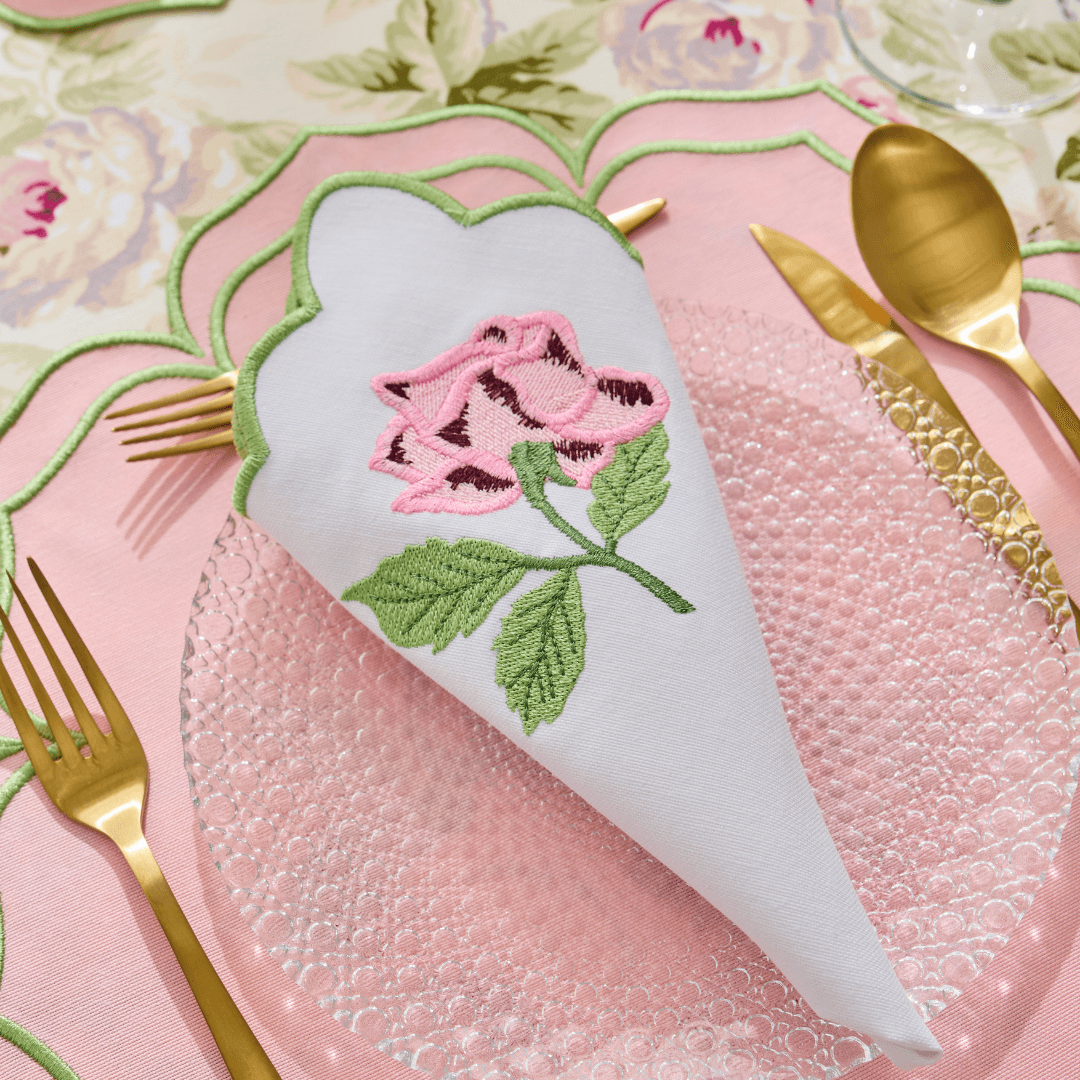 Pembe Yeşil Fiona Amerikan Servisi ve Yemek Peçetesi