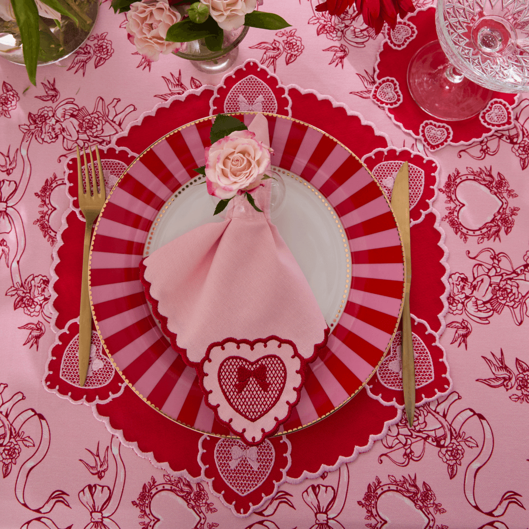 Rosie Yemek Peçetesi 2 Adet - Pembe
