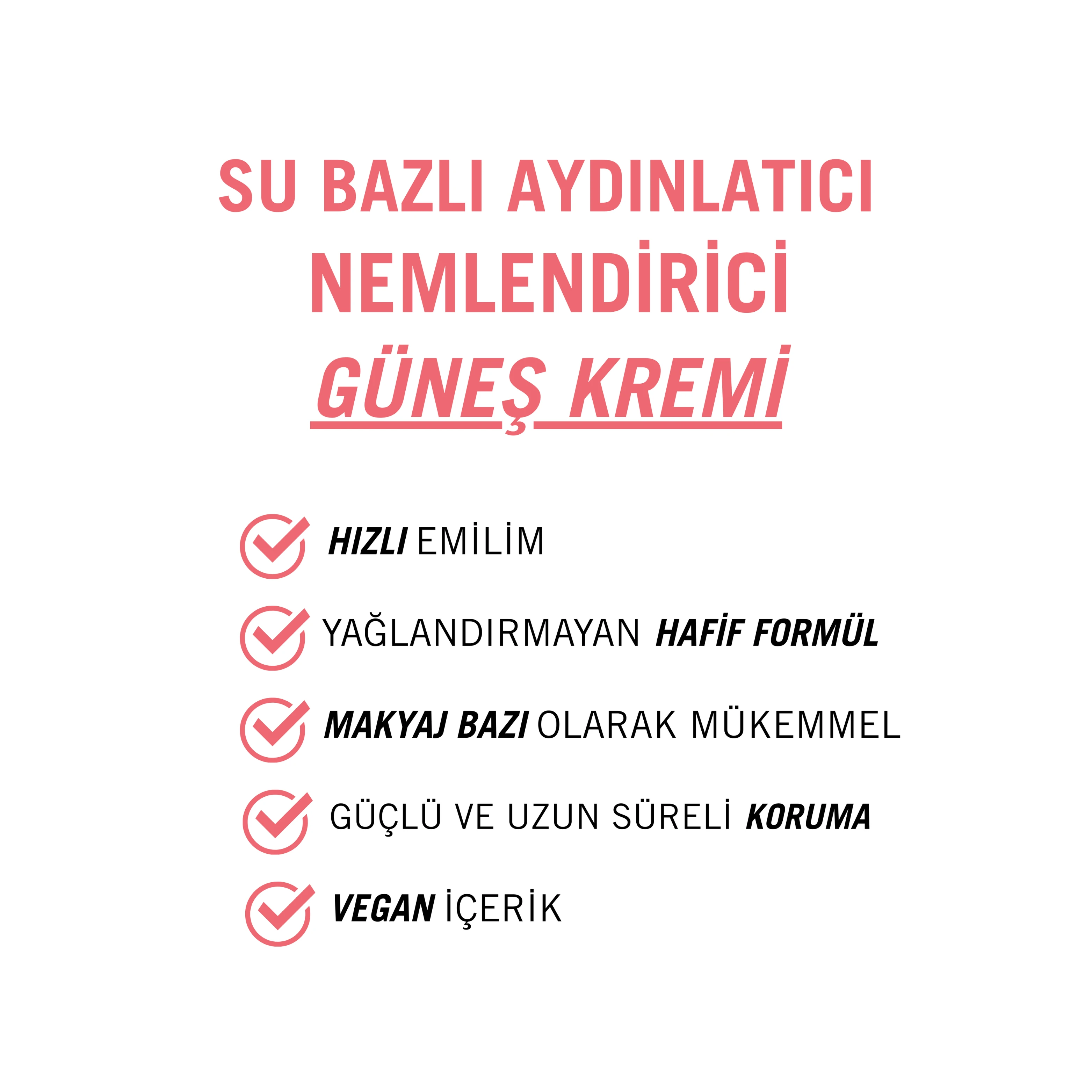 Ton Eşitleyici Aydınlatıcı Güneş Kremi SPF50+/PA++++  | Glutatyon, Hyaluronik Asit | 50 ML | Tüm Cilt Tipleri