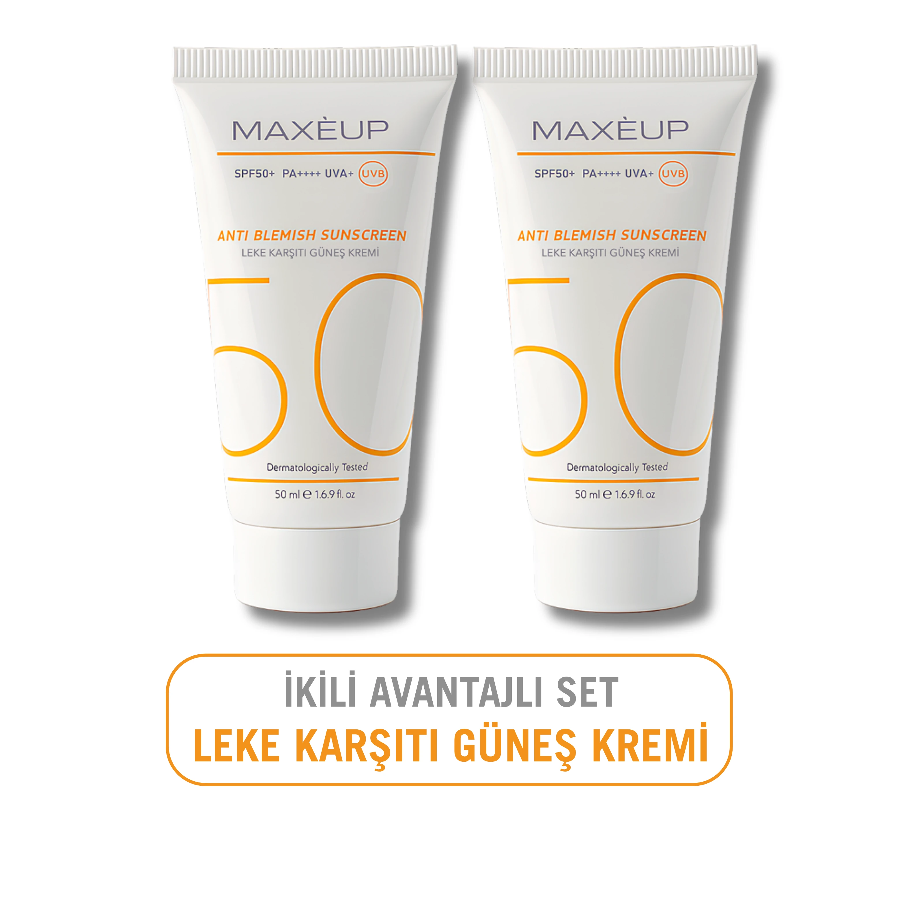 Onarıcı Nemlendirici Su Bazlı Güneş Koruyucu Leke Karşıtı Yüz Güneş Kremi SPF50+ | 50 ML x2 |