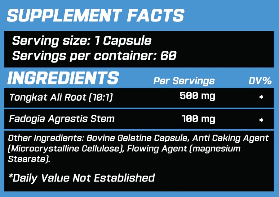 GRIMLABS TONGKAT ALI 500mg 60 CAPS