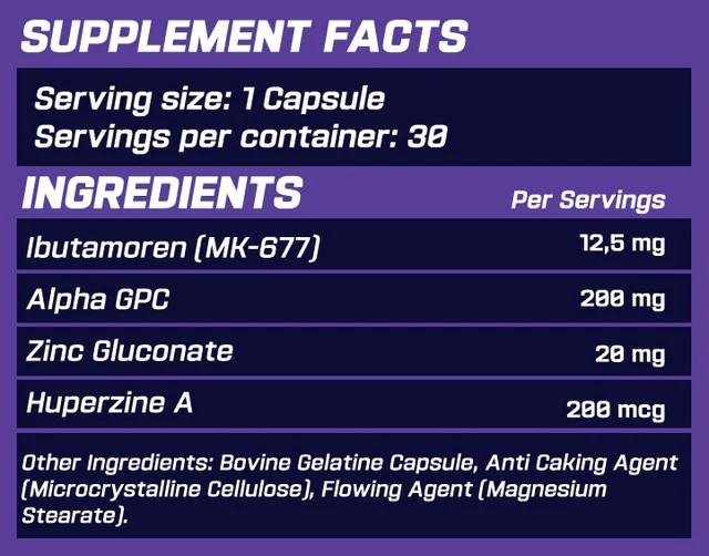 GRIMLABS RUTHLESS MK-677 12.5 mg 30 CAPS