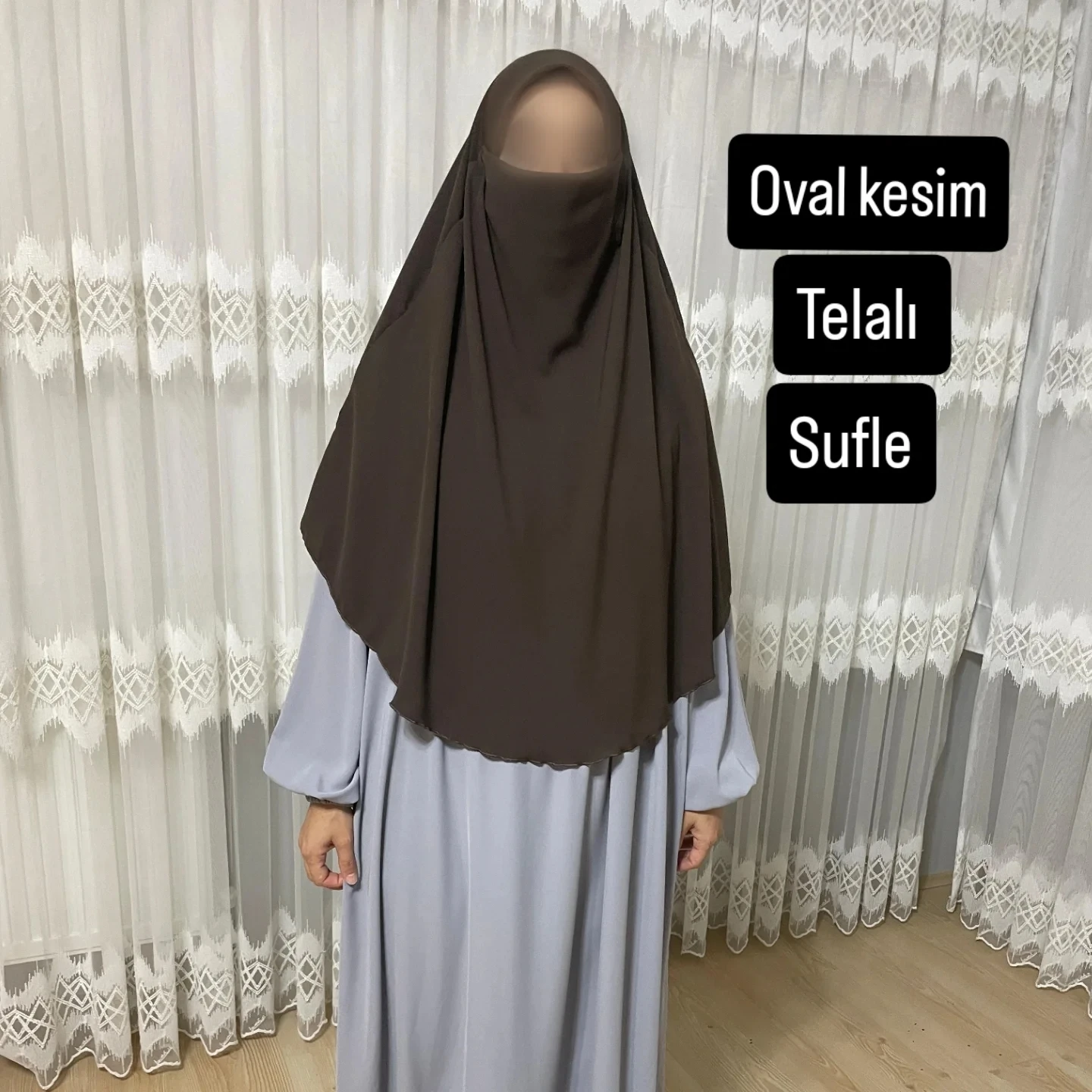 kahver rengi oval telalı küçük boy sufle