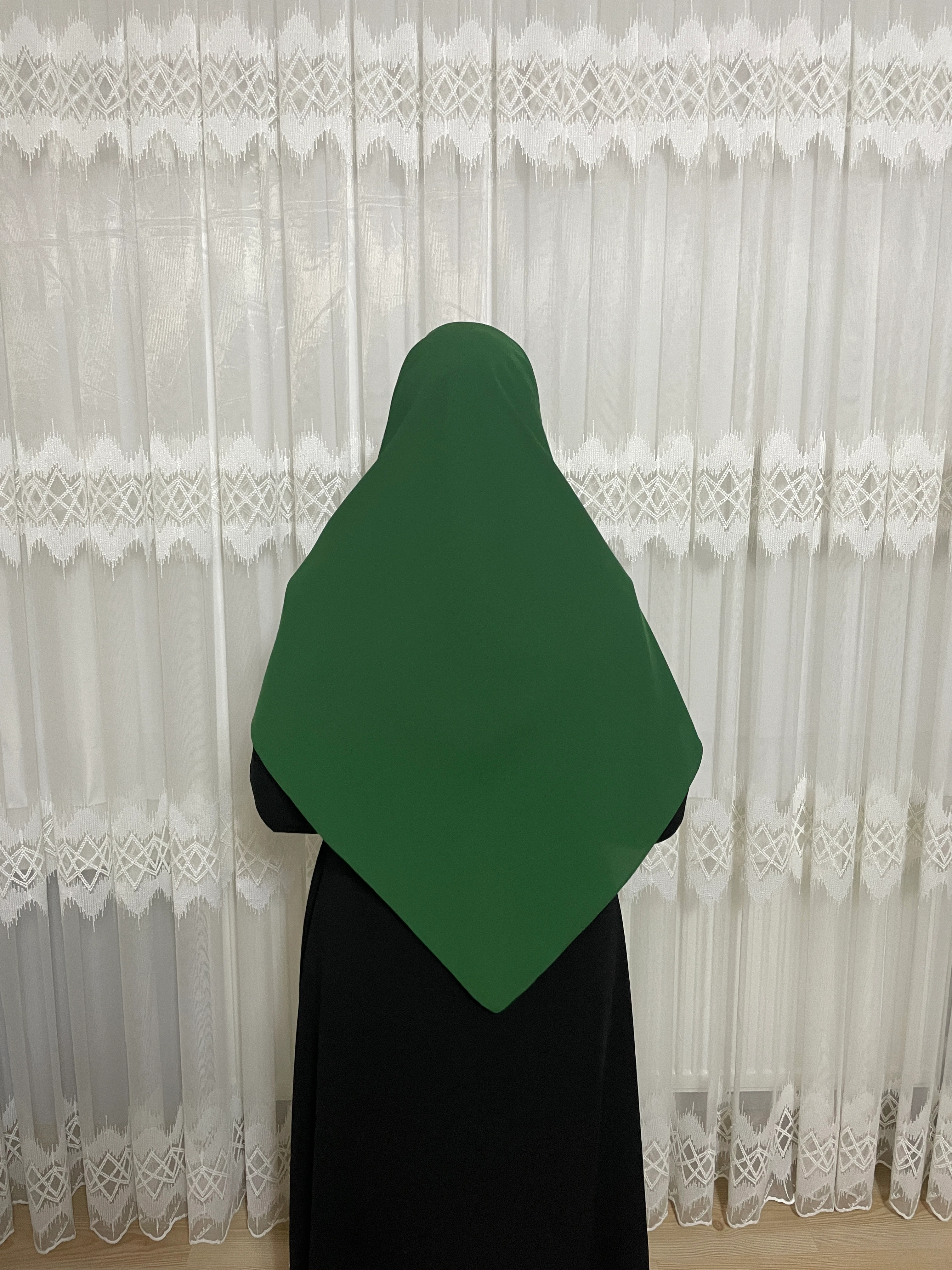 zimrüt yeşili büyük boy eşarp 120-120