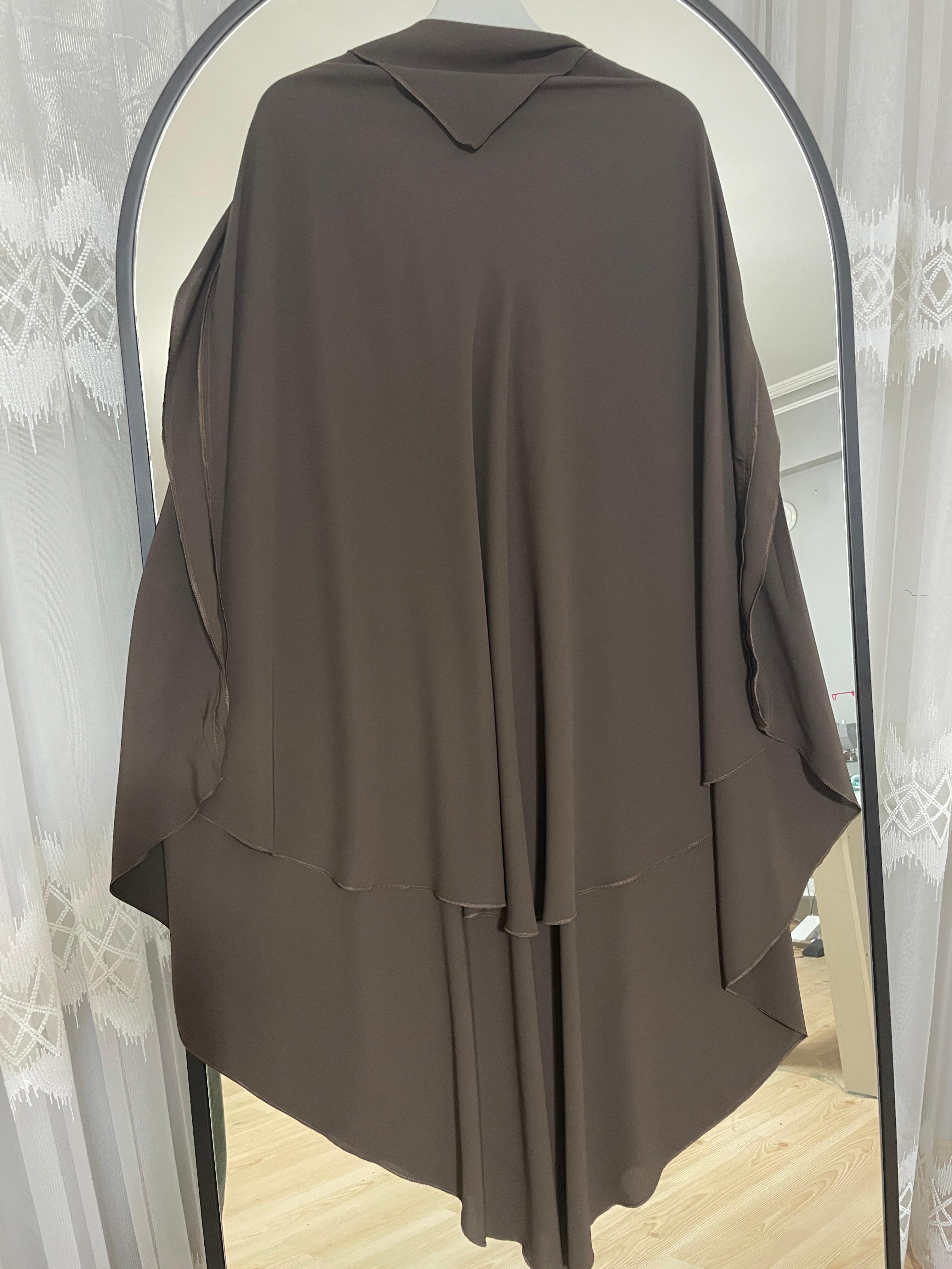 kahverengi büyük boy oval telalı sufle 90 &120 cm