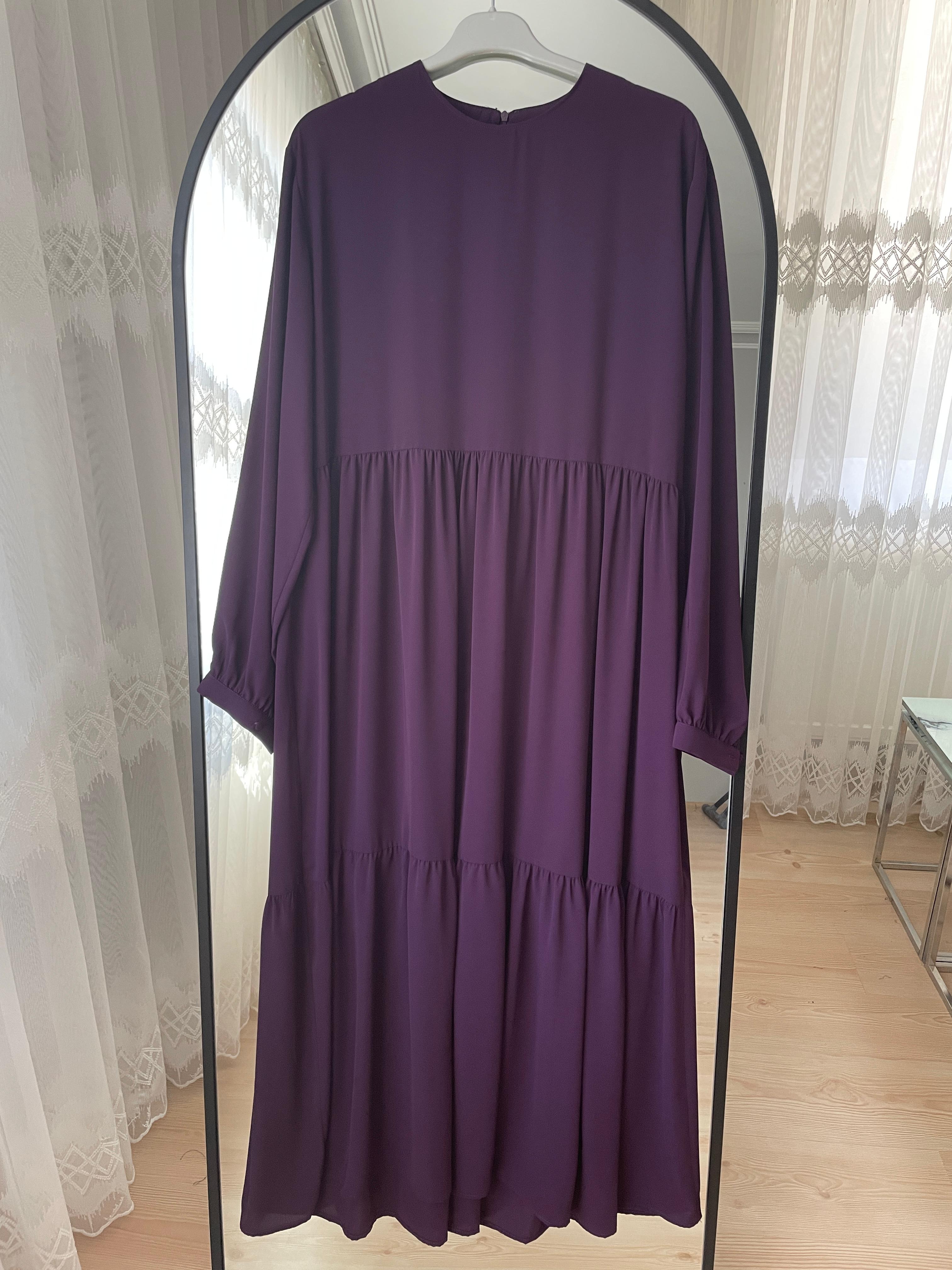 kat kat elbise mor renk