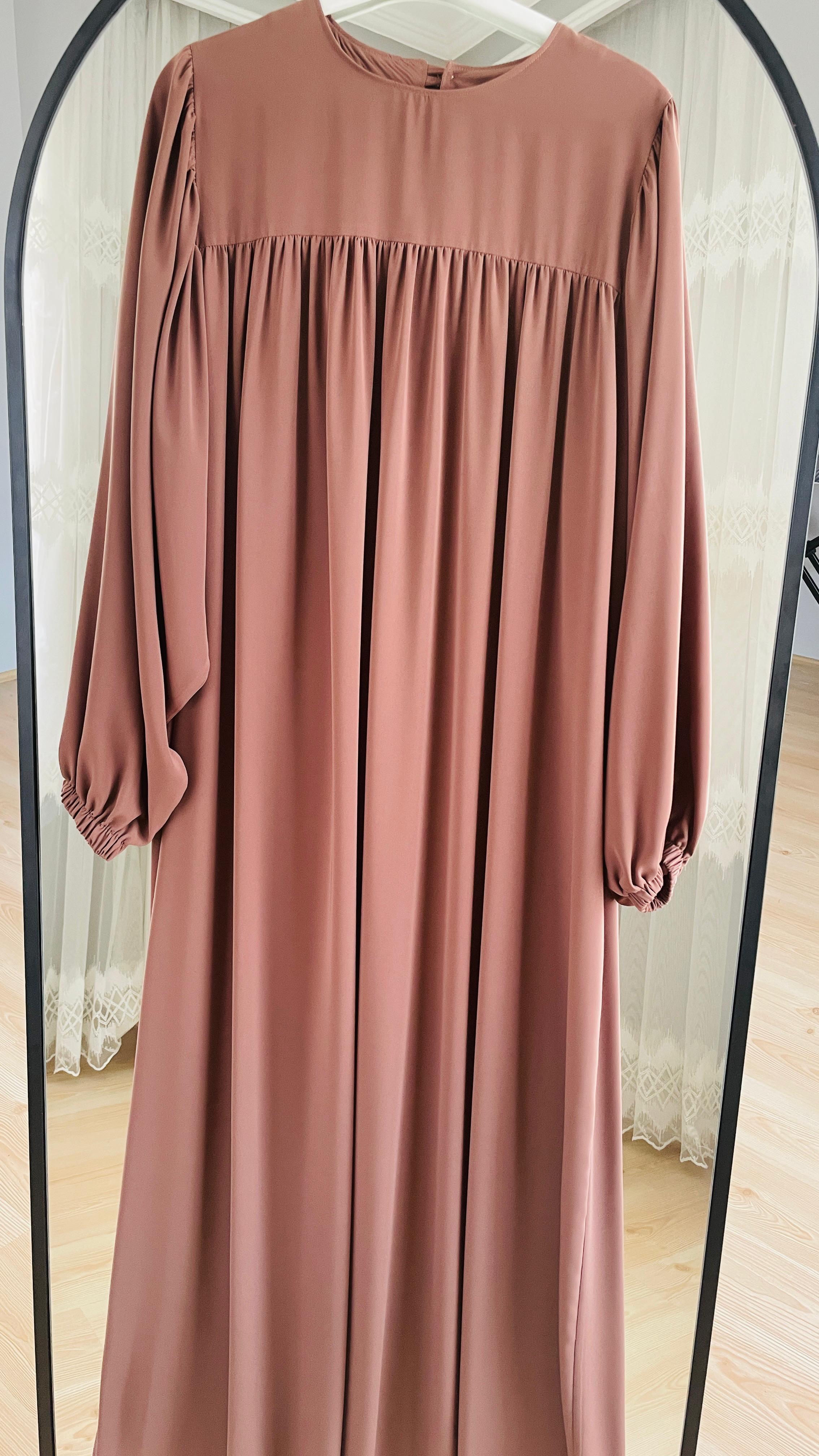 sütlü kahve üstten robalı elbise 