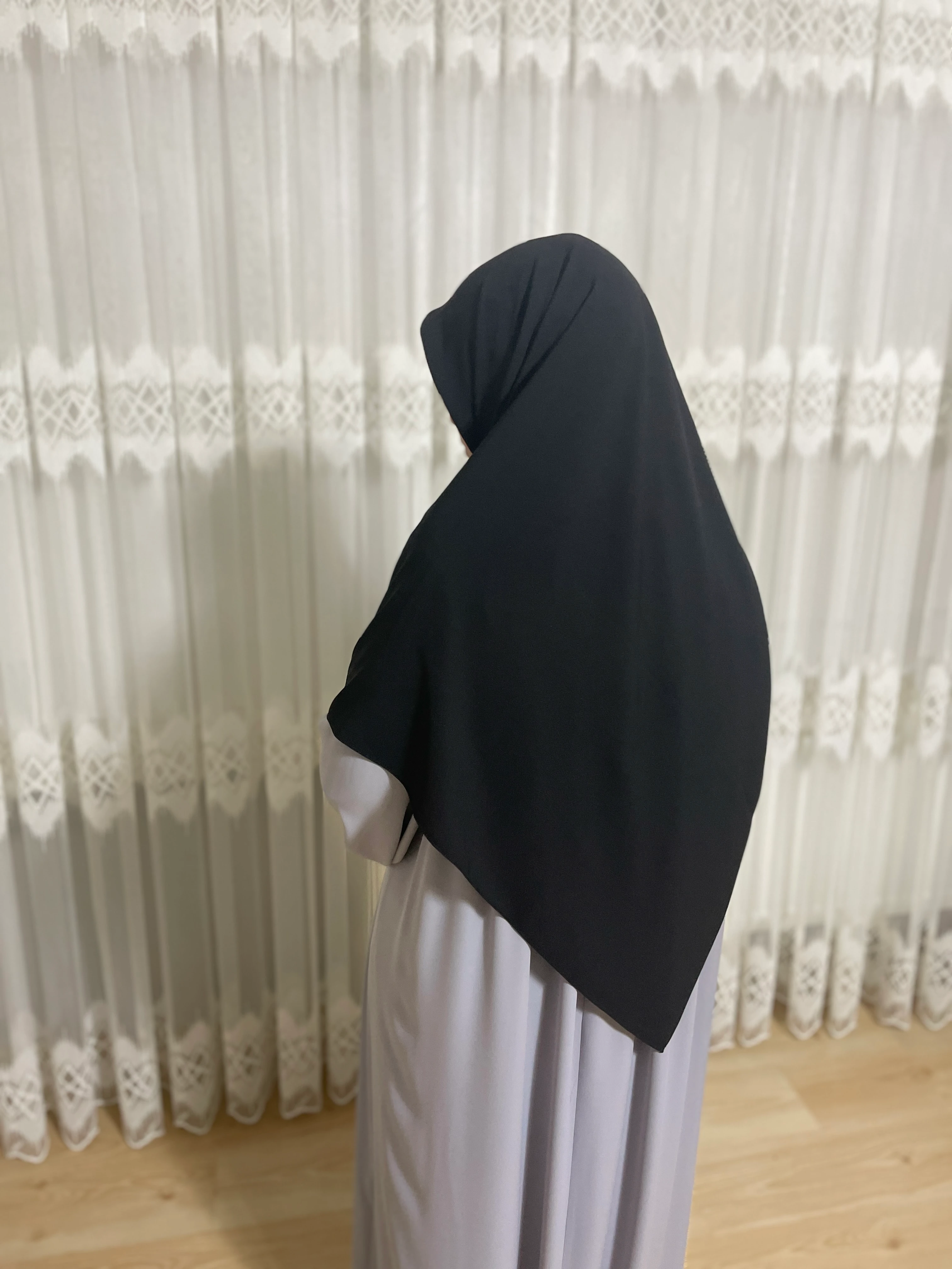 siyah büyük boy eşarp 120x120 