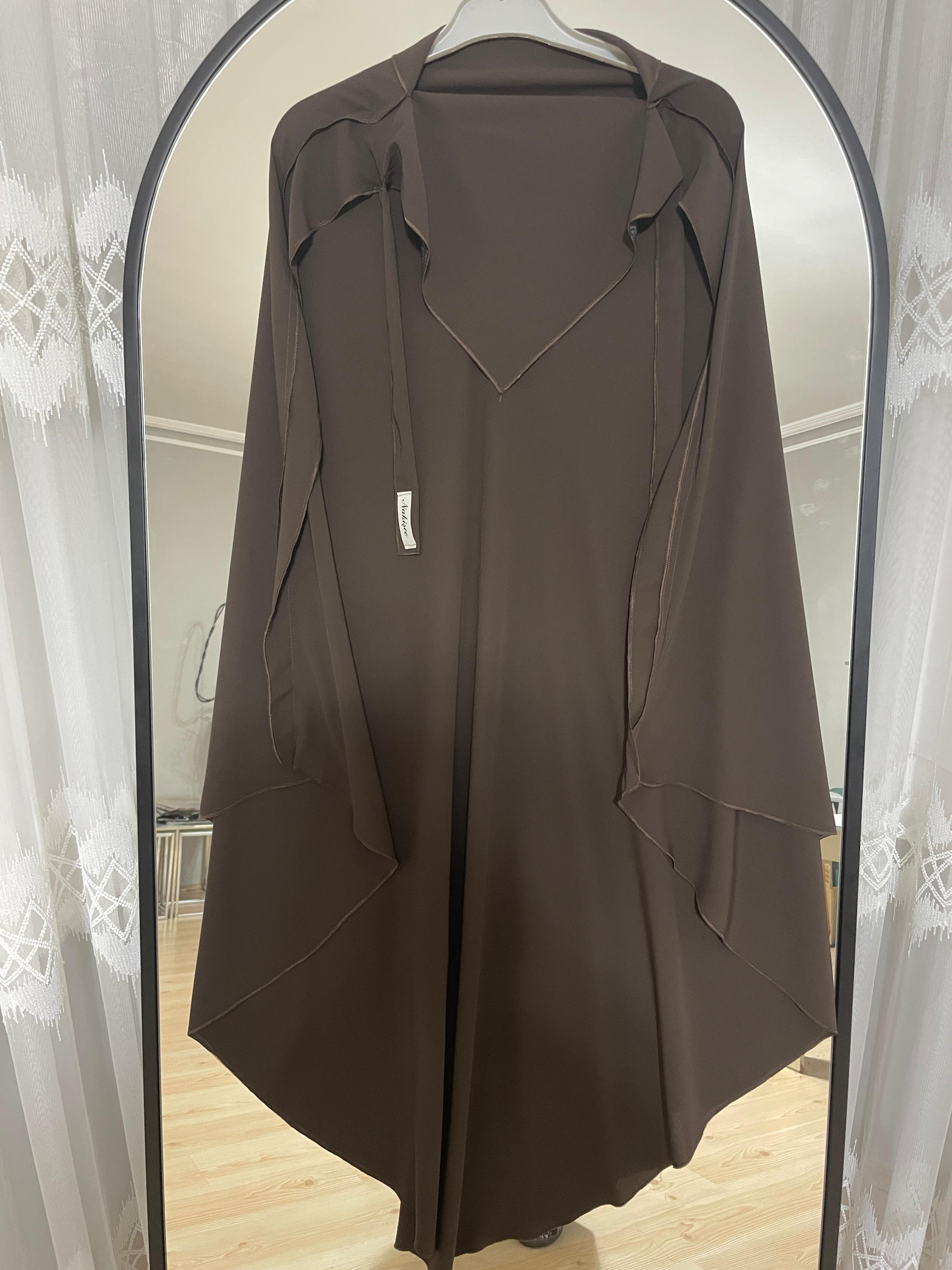 kahverengi büyük boy oval telalı sufle 90 &120 cm