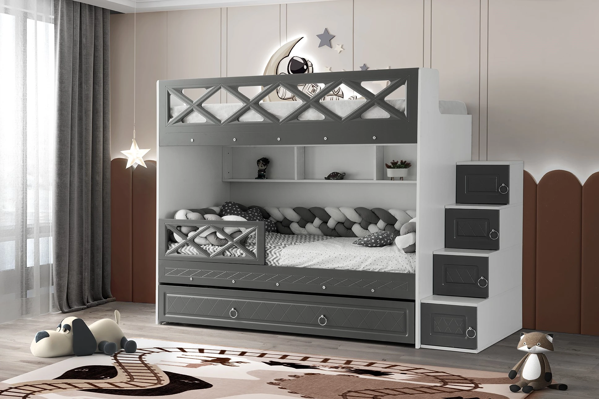 MARS ANTRASİT GRİ RANZA