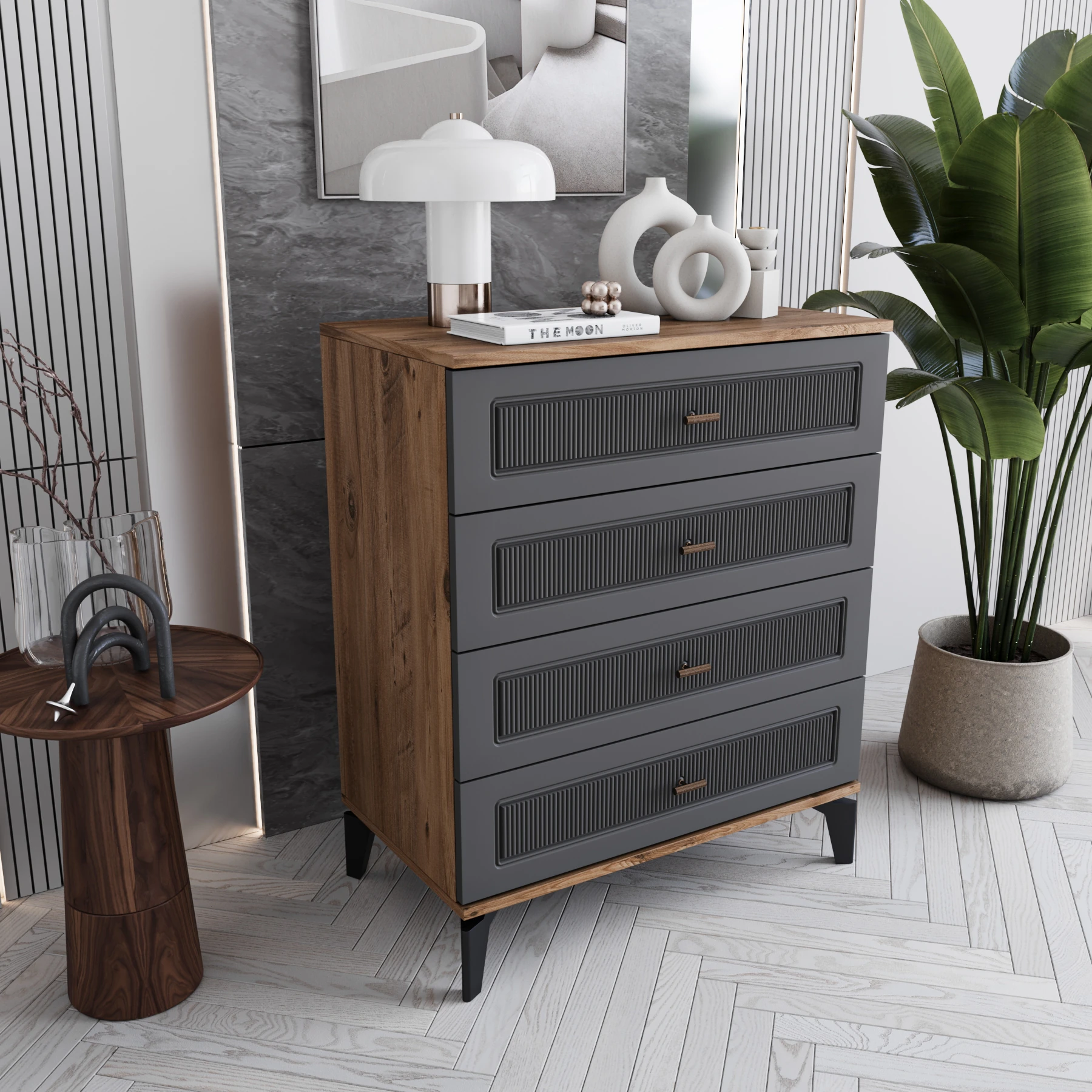 MONZIO Libra SA-407-LB-NA Şifonyer