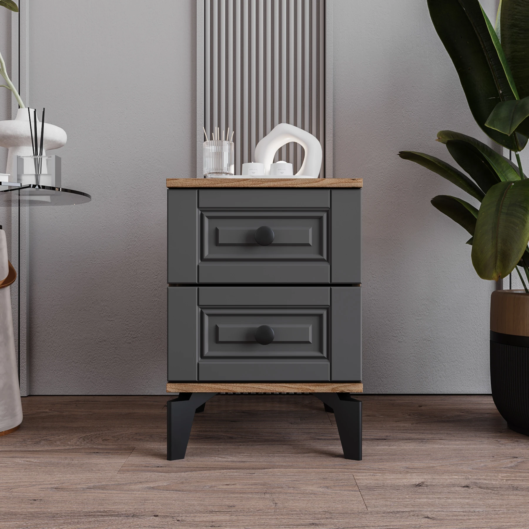 MONZIO TERRA KA-206-TR-NA 2 ÇEKMECELİ ŞİFONYER