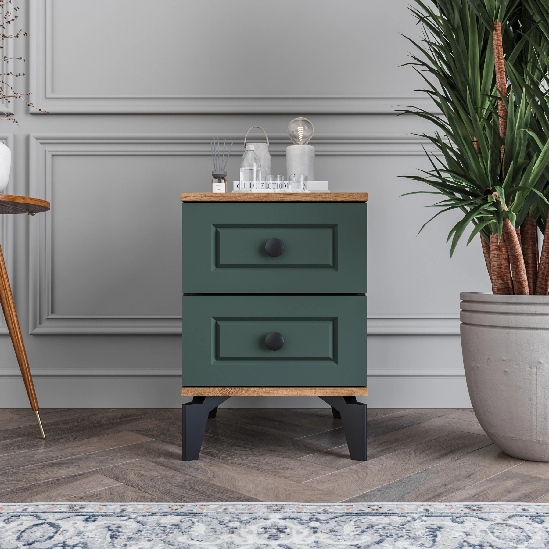 MONZIO Panjur KA-201-PN-YA 2 ÇEKMECELİ KOMİDİN