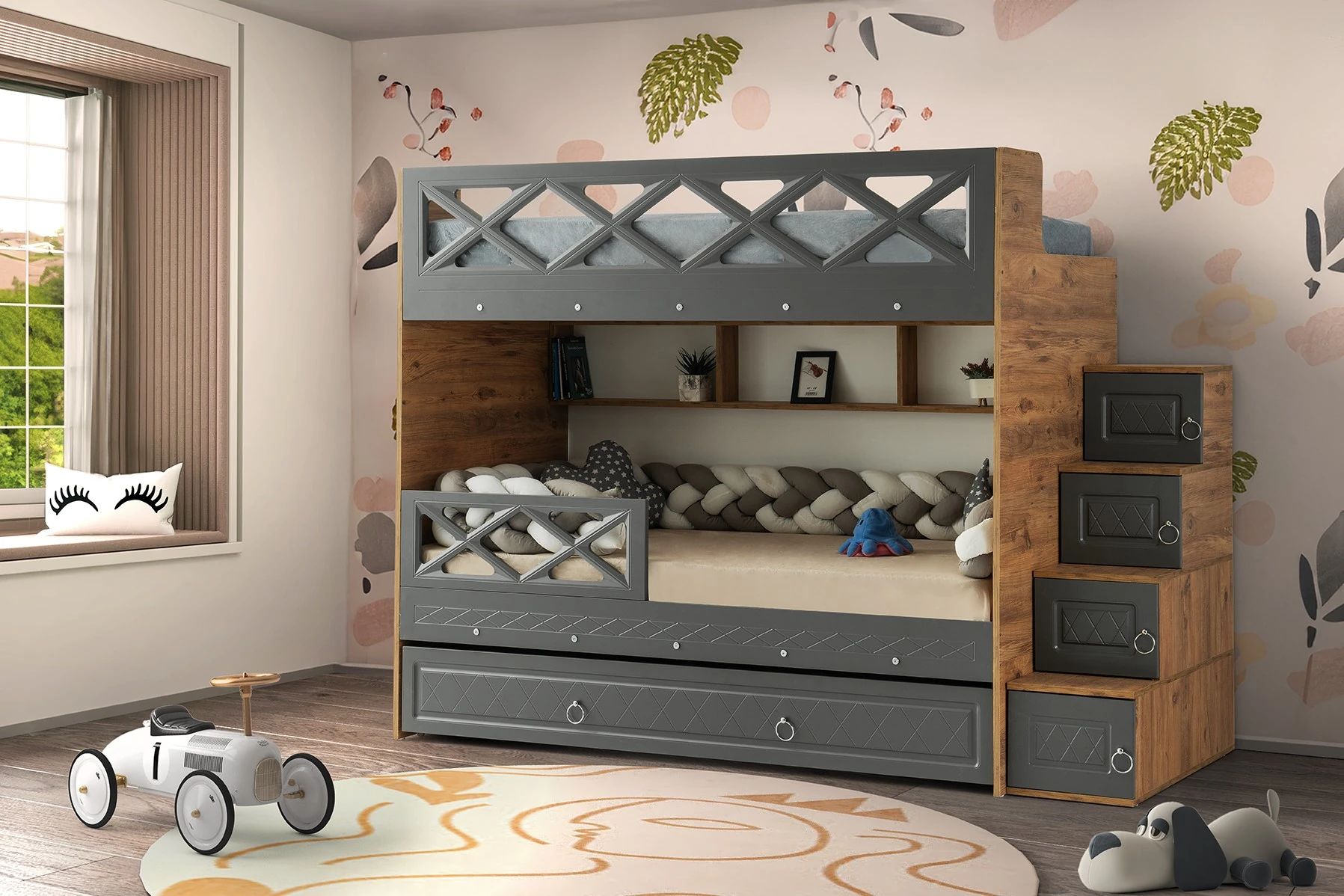 MARS CAMA GRİ RANZA