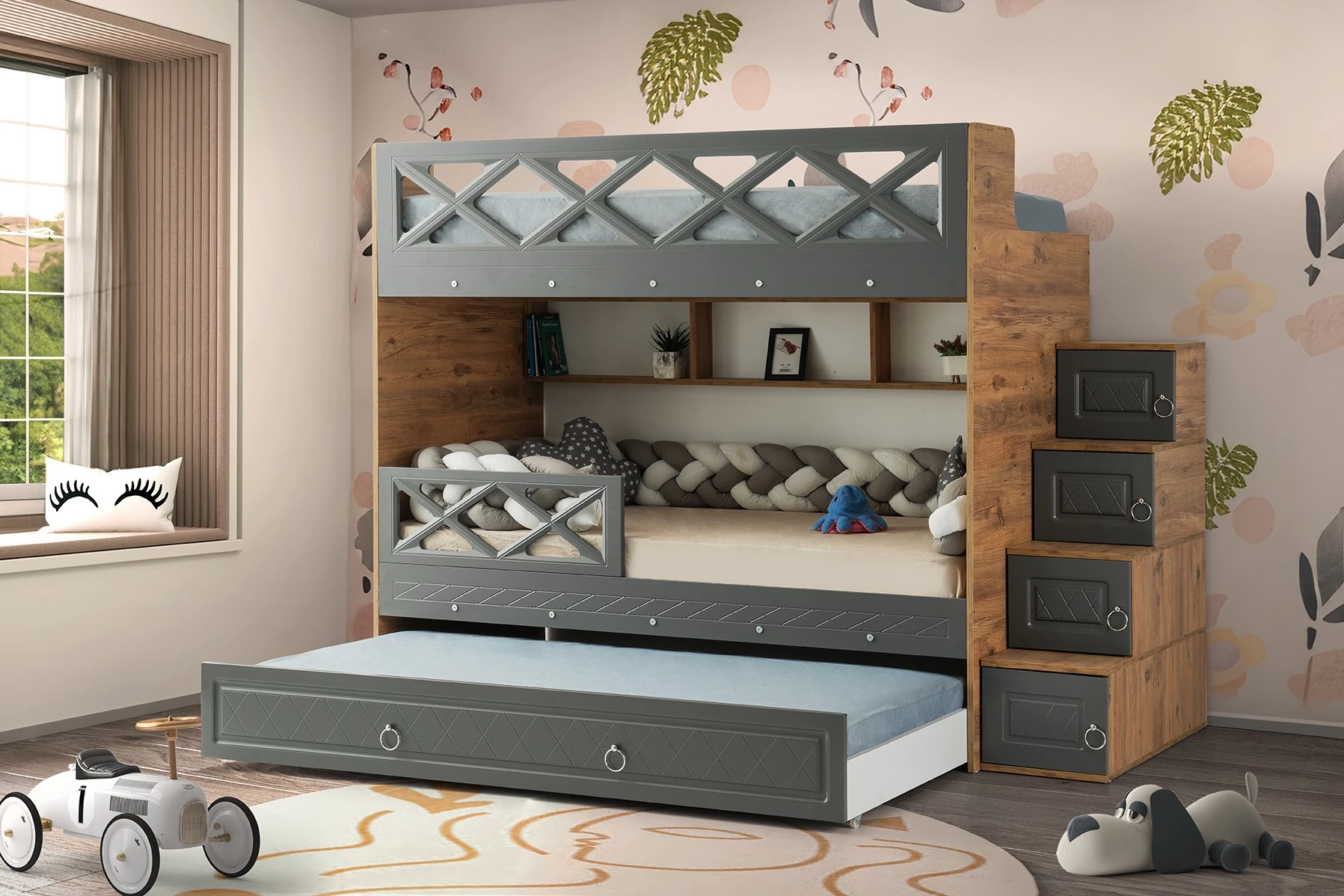 MARS CAMA GRİ RANZA