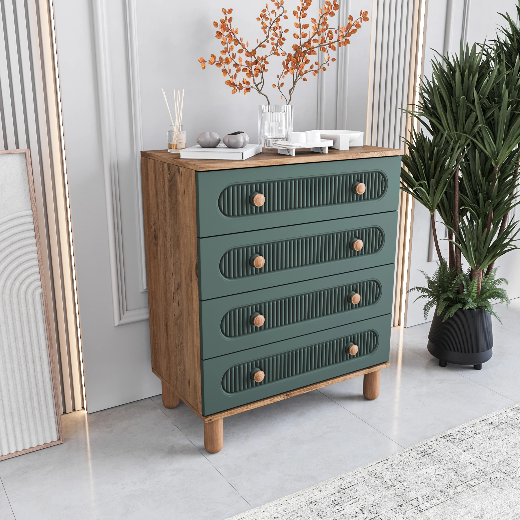 MONZIO Milen SA-404-ML-YA Şifonyer