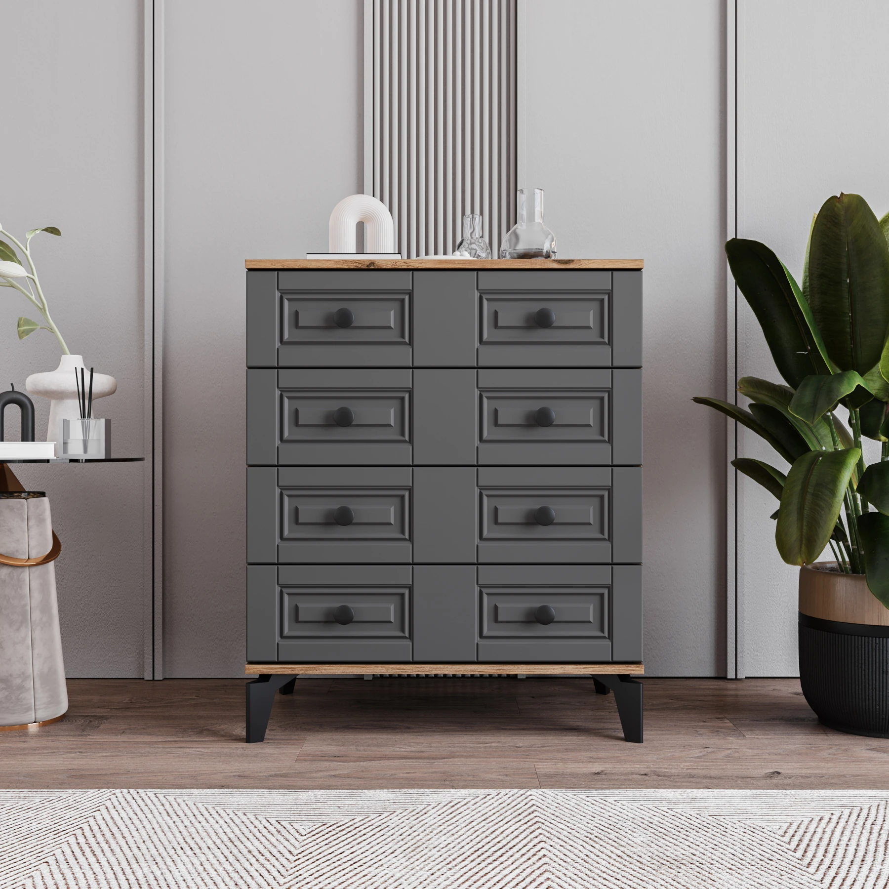 MONZIO TERRA SA-406-TR-NA 4 ÇEKMECELİ ŞİFONYER