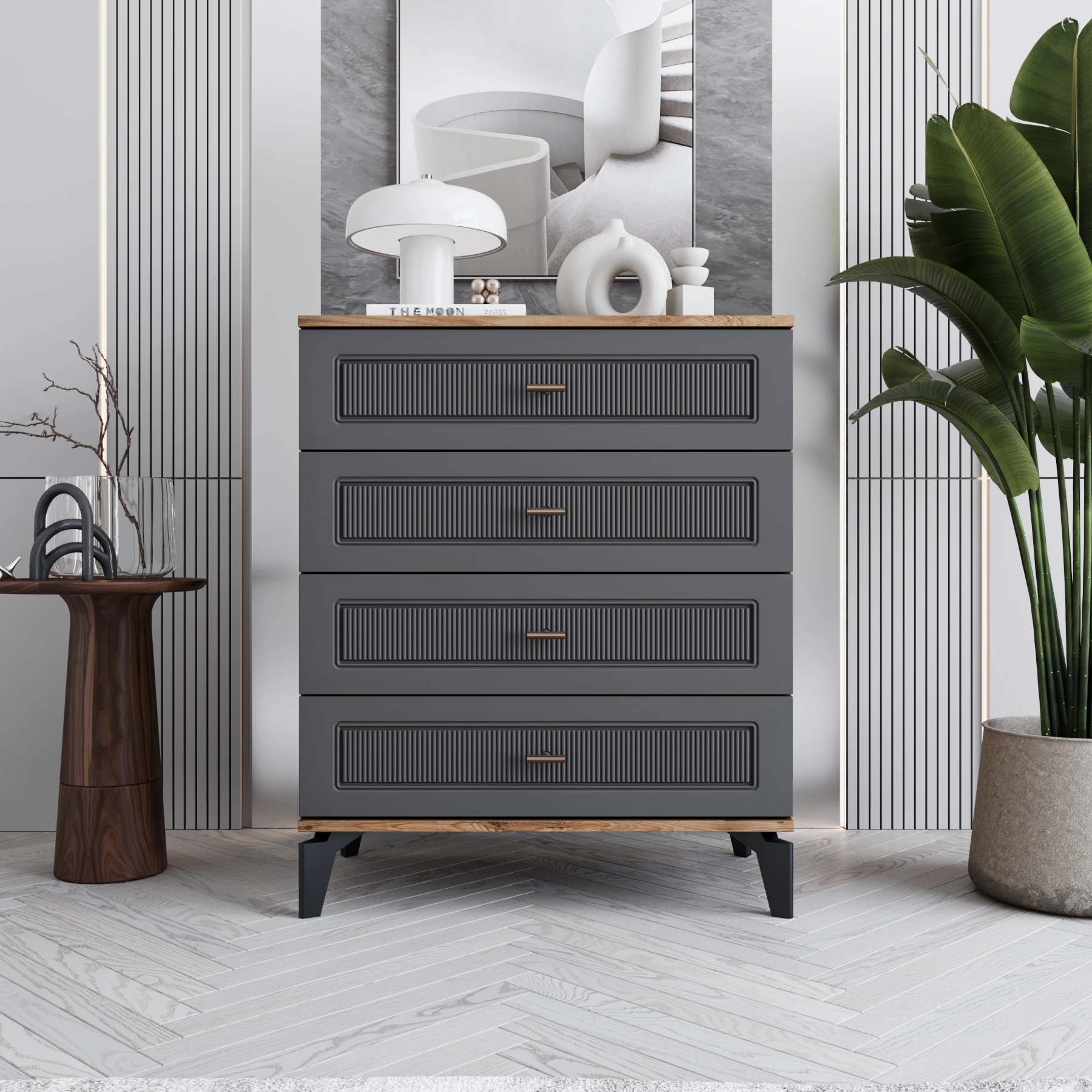 MONZIO Libra SA-407-LB-NA Şifonyer