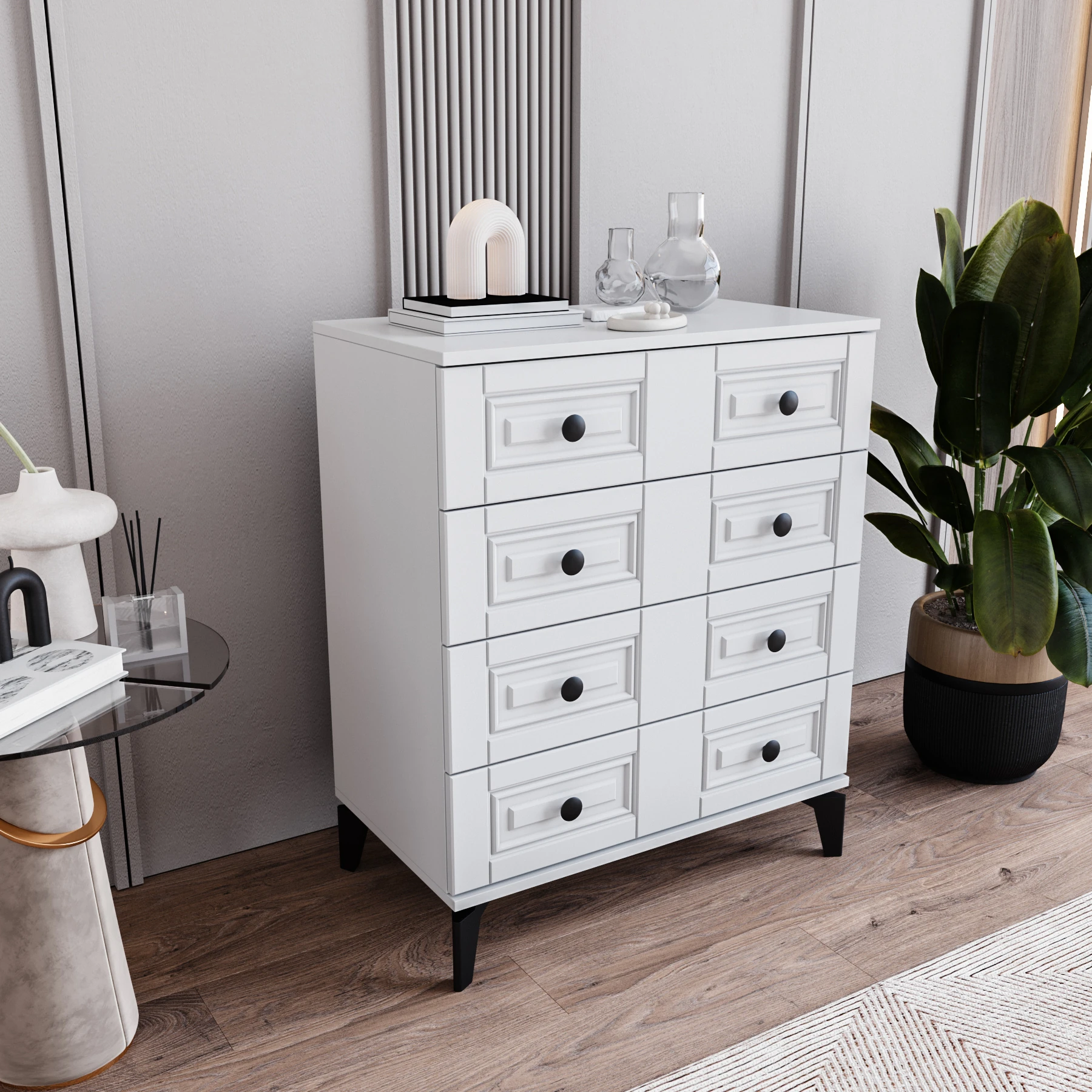 MONZIO TERRA SA-406-TR-BB 4 ÇEKMECELİ ŞİFONYER