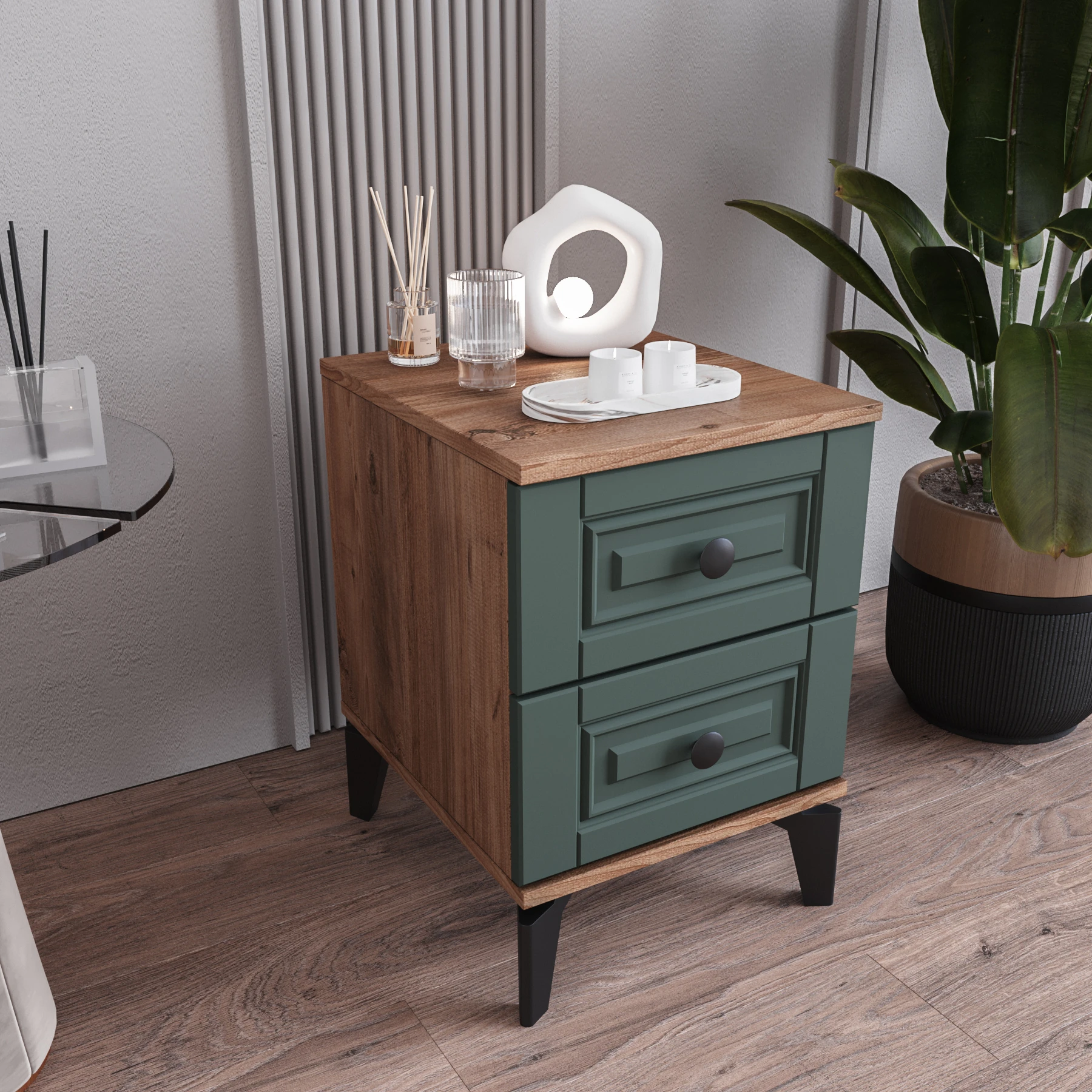 MONZIO TERRA KA-206-TR-YA 2 ÇEKMECELİ ŞİFONYER